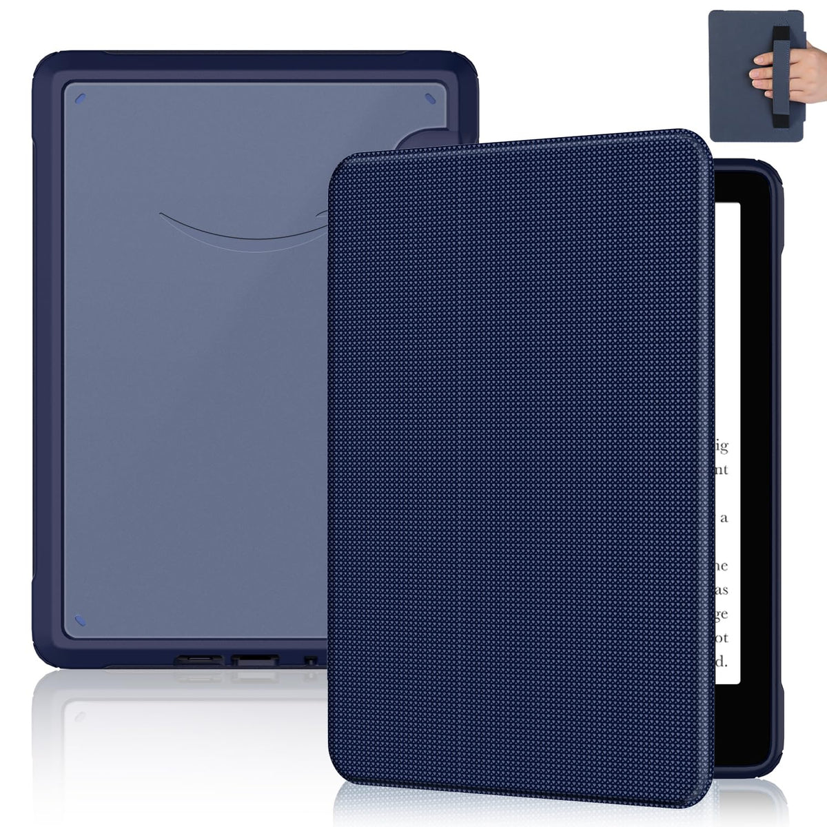 Case For 6.8'' Kindle Paperwhite(11Th Generation 2021 Release), Sanyetral Slim Fabric Cover With Hand Strap Auto Wake/Sleep For