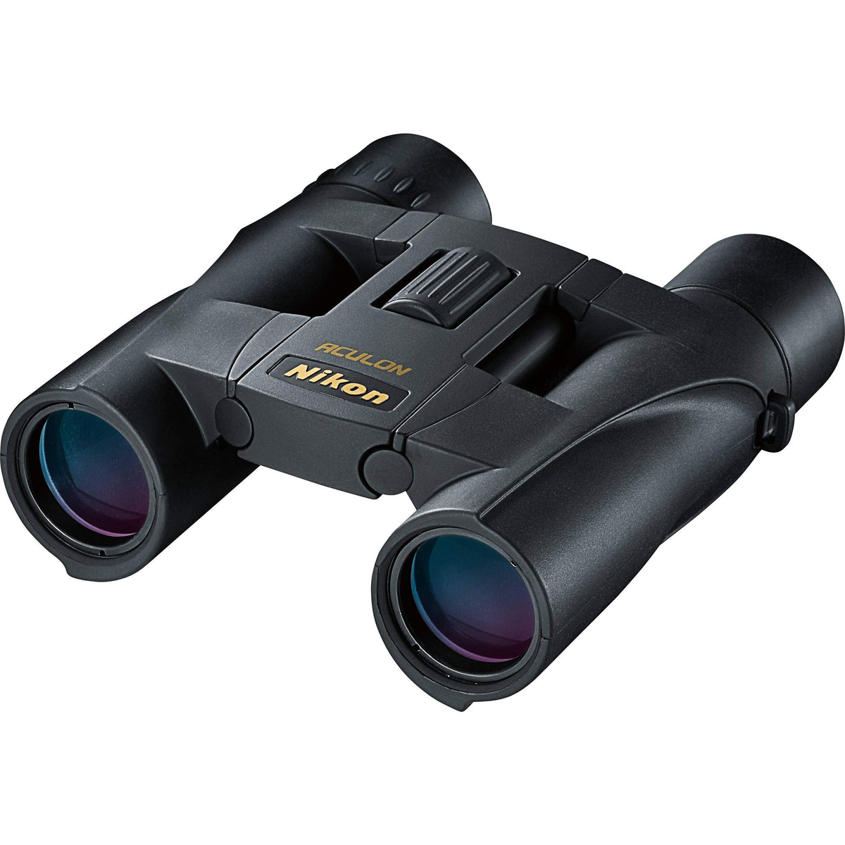 Nikon ACULON A30 10x25 Black Binocular | Dual hinge design, Fully multi-coated lightweight Binocular, Smooth Central Focus Knob | Official Nikon USA Model