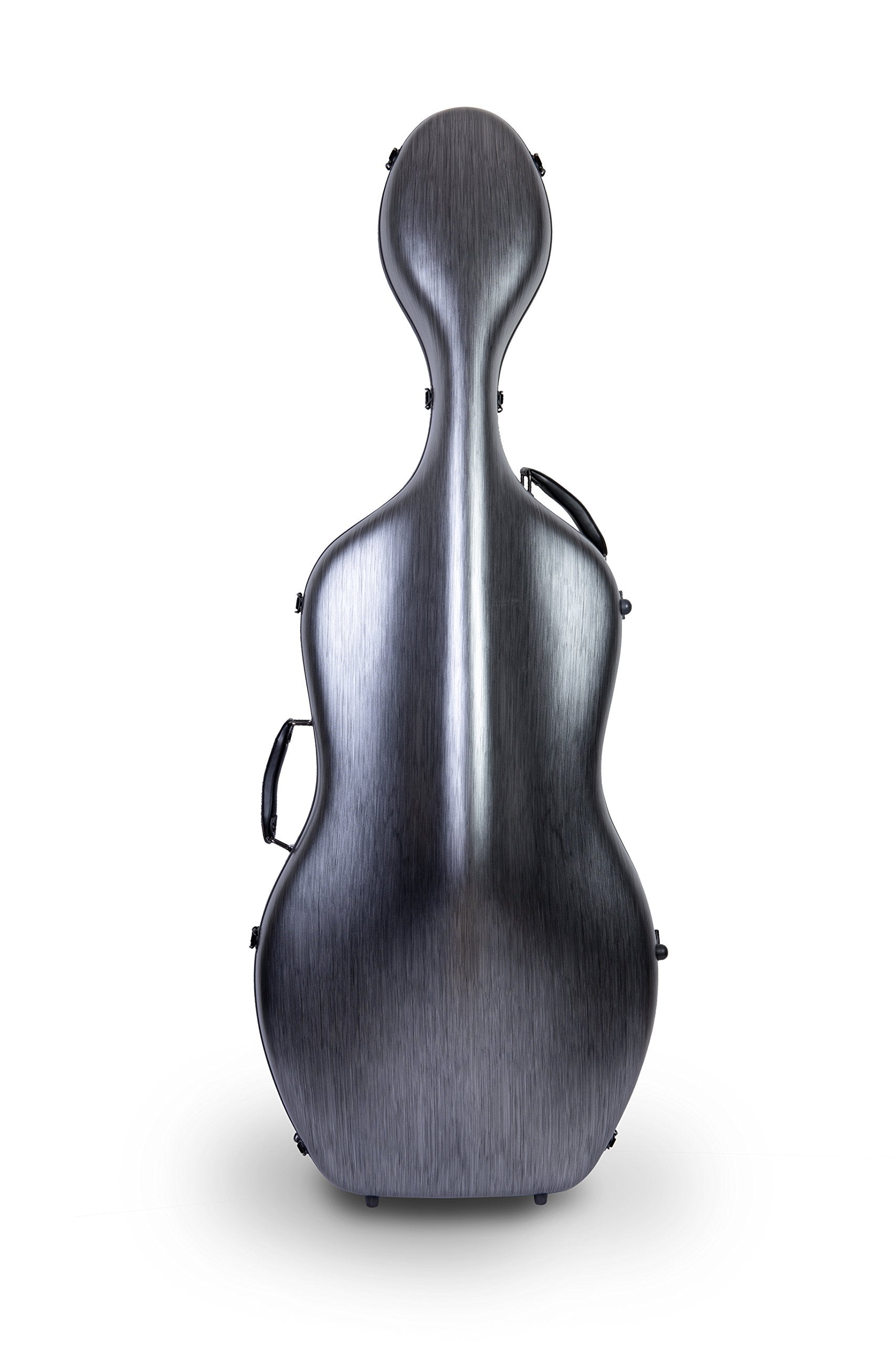 Crossrock Poly Carbon Cello Case For 4/4 Full-Size | Matte Black Finish, Wheels, Lightweight & Durable - Best For School Orchest