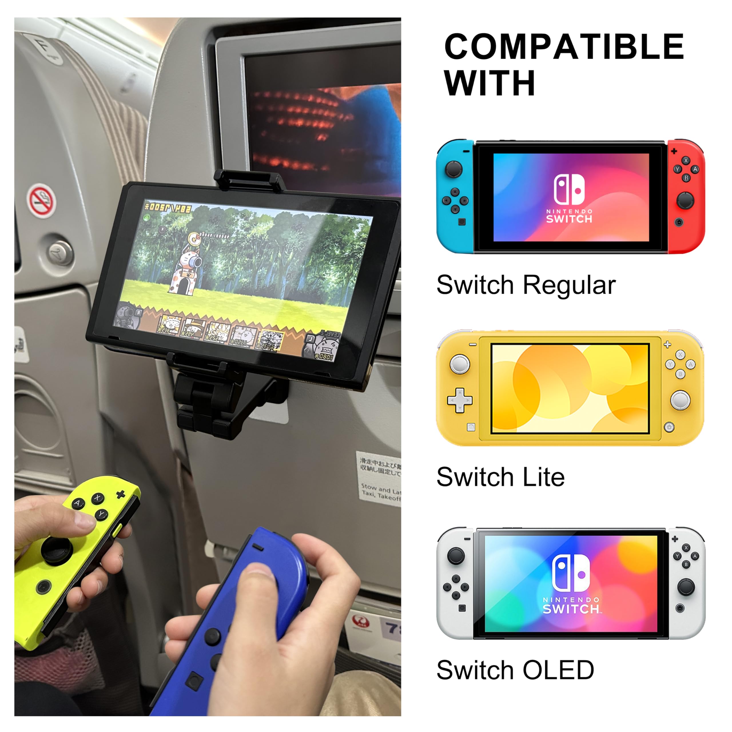 Perilogics 2025 Upgraded Travel Essentials Must Haves Airplane Phone Holder Mount. Improved Ergonomic Lever, Perfect For Long Fl