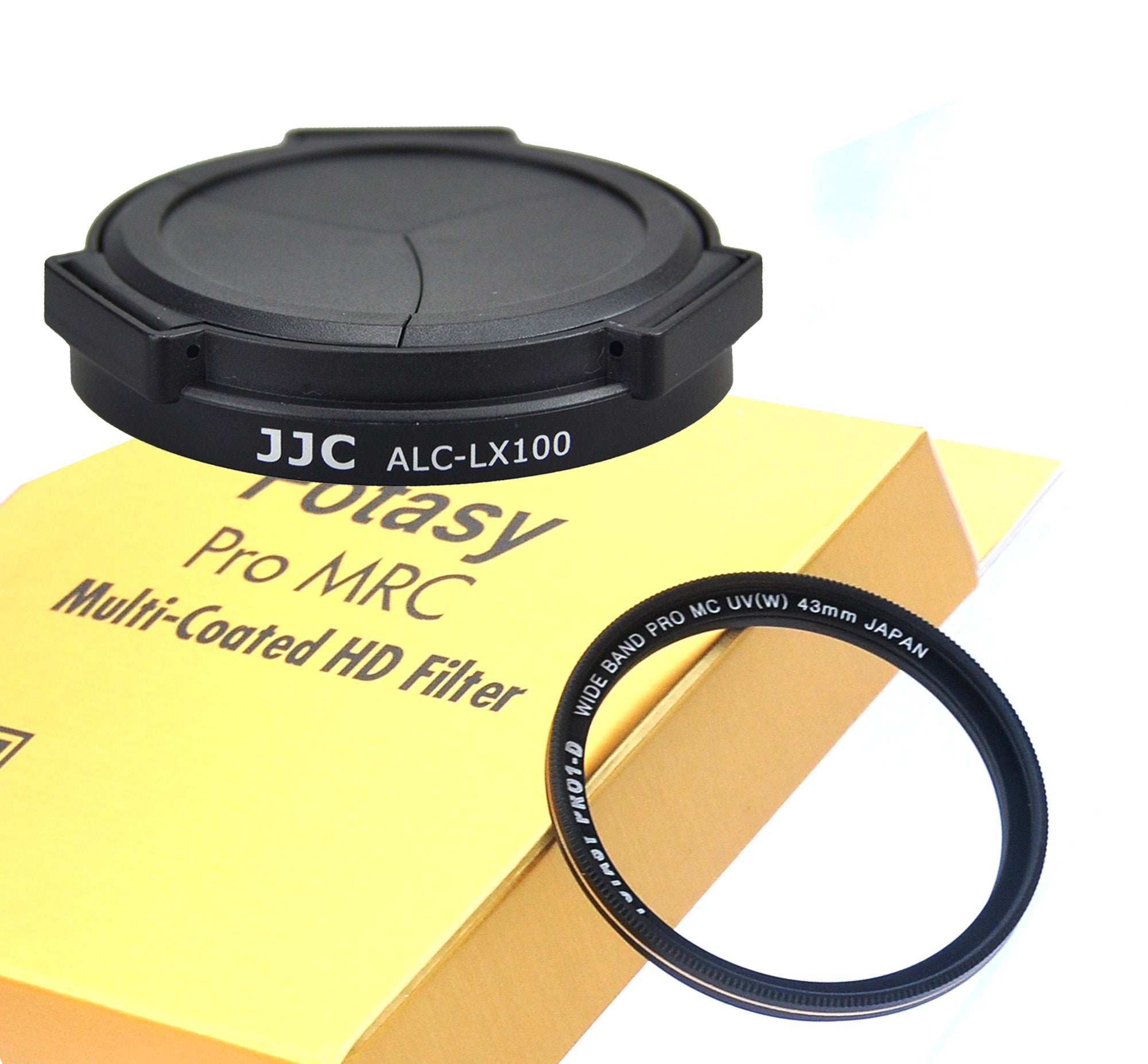 JJC Black LX100 Auto SELF-RETAINING Protective Lens Cap, Compatible with Panasonic Lumix LX100 LX100 II Leica D-LUX Typ 109 D-LU