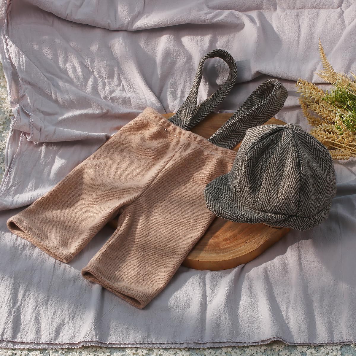 Ylsteed Newborn Boy Photoshoot Outfits 2Pcs Newborn Photography Outfits Girl Baby Photography Props Newborn Gentleman Suit Photo