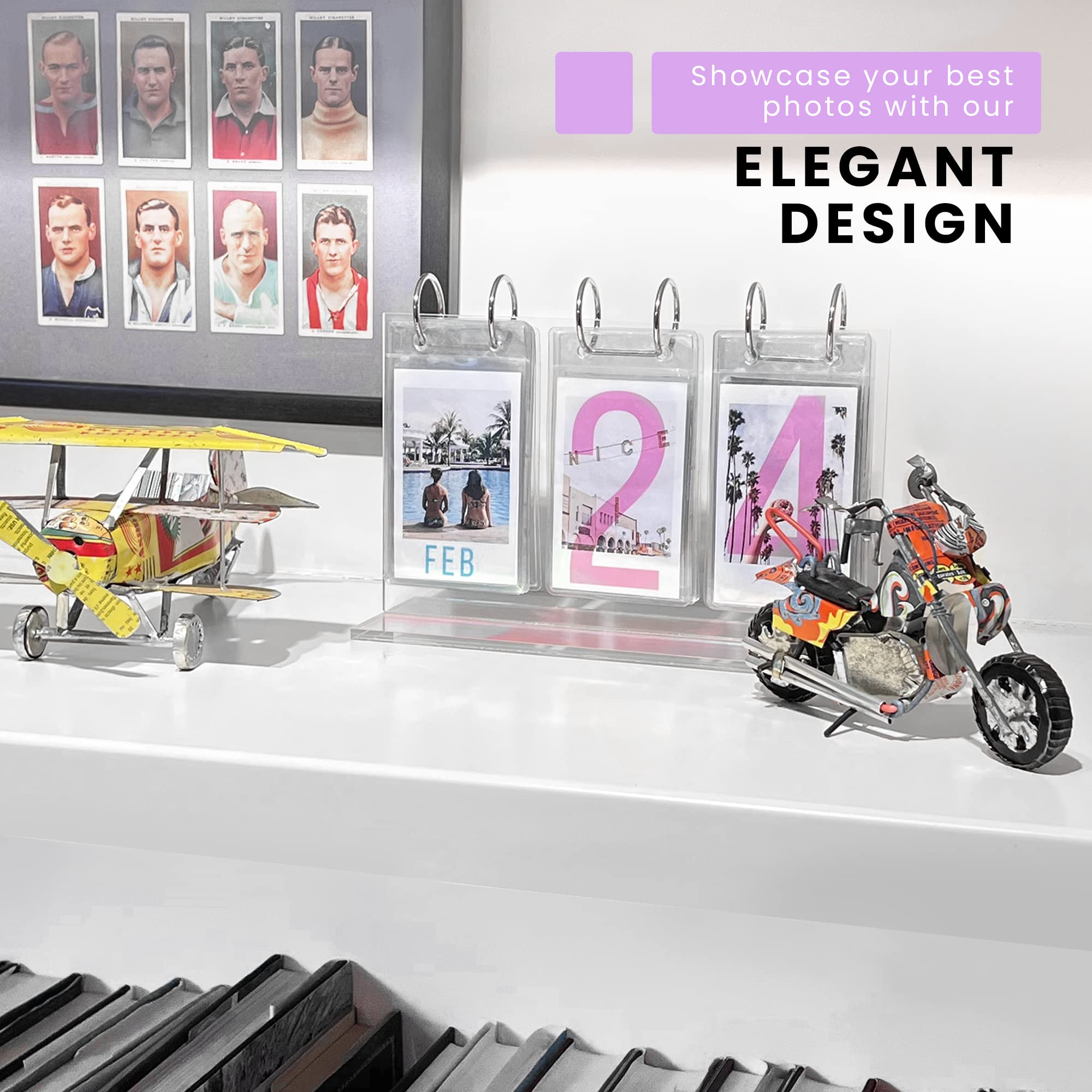 Elil Instax Mini Photo Calendar, Instax Accessories Instax Flip Frame Holds 25 Instax Mini Film, Instax Mini Picture Frame Compa