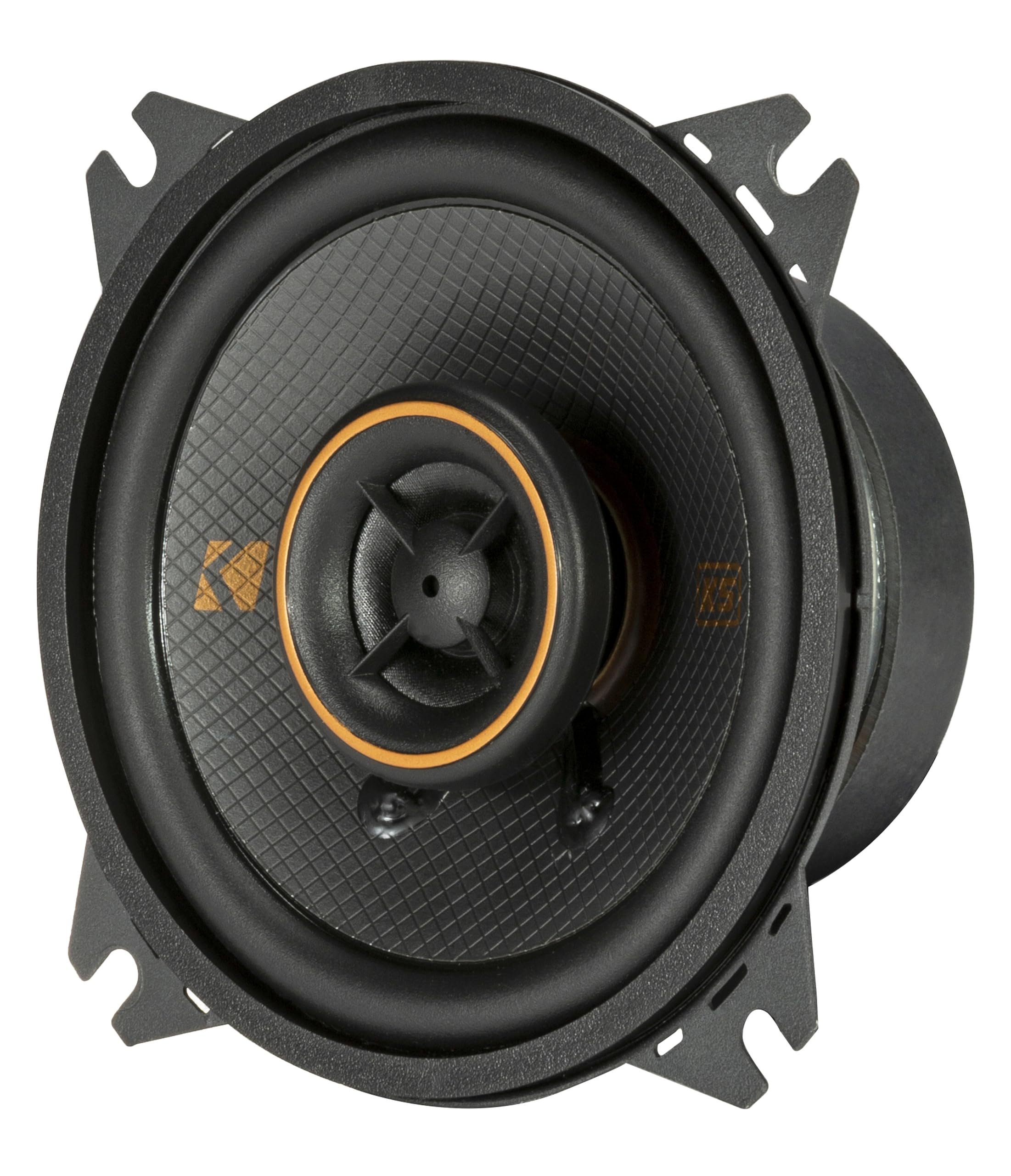 Kicker 51Ksc404 Coaxial Speaker System, 2 Way Design, One (1) Pair, 4'' (100Mm) Polypropylene Woofer/Midrange, 1/2'' (13Mm) Silk