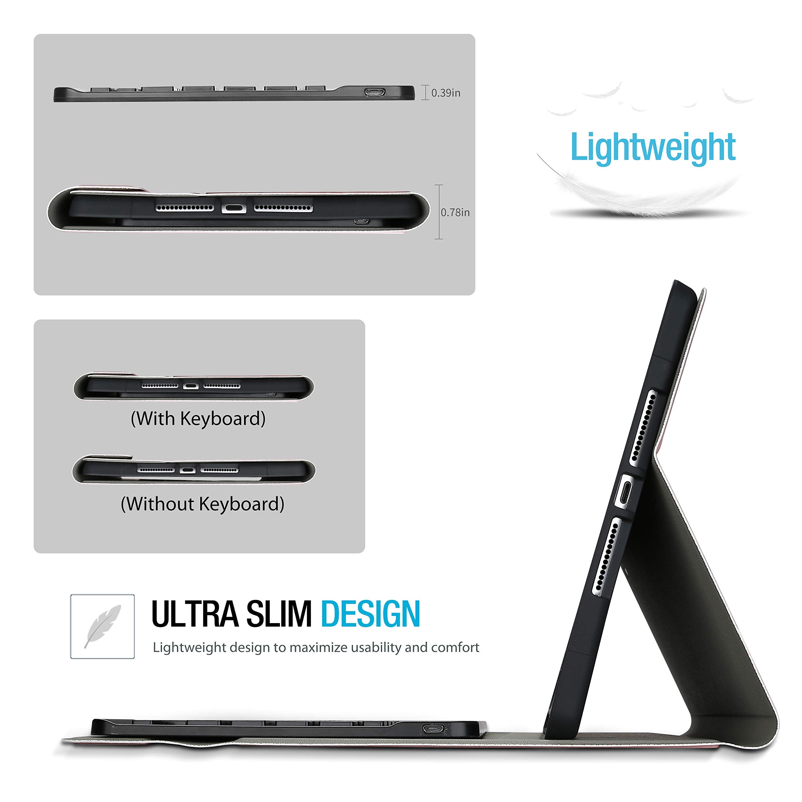 Procase Keyboard Case For Ipad 10.2 9Th Gen 2021/ 8Th Gen 2020/ 7Th Gen 2019/ Ipad Air 10.5'' 2019 / Ipad Pro 10.5 2017, Wireles