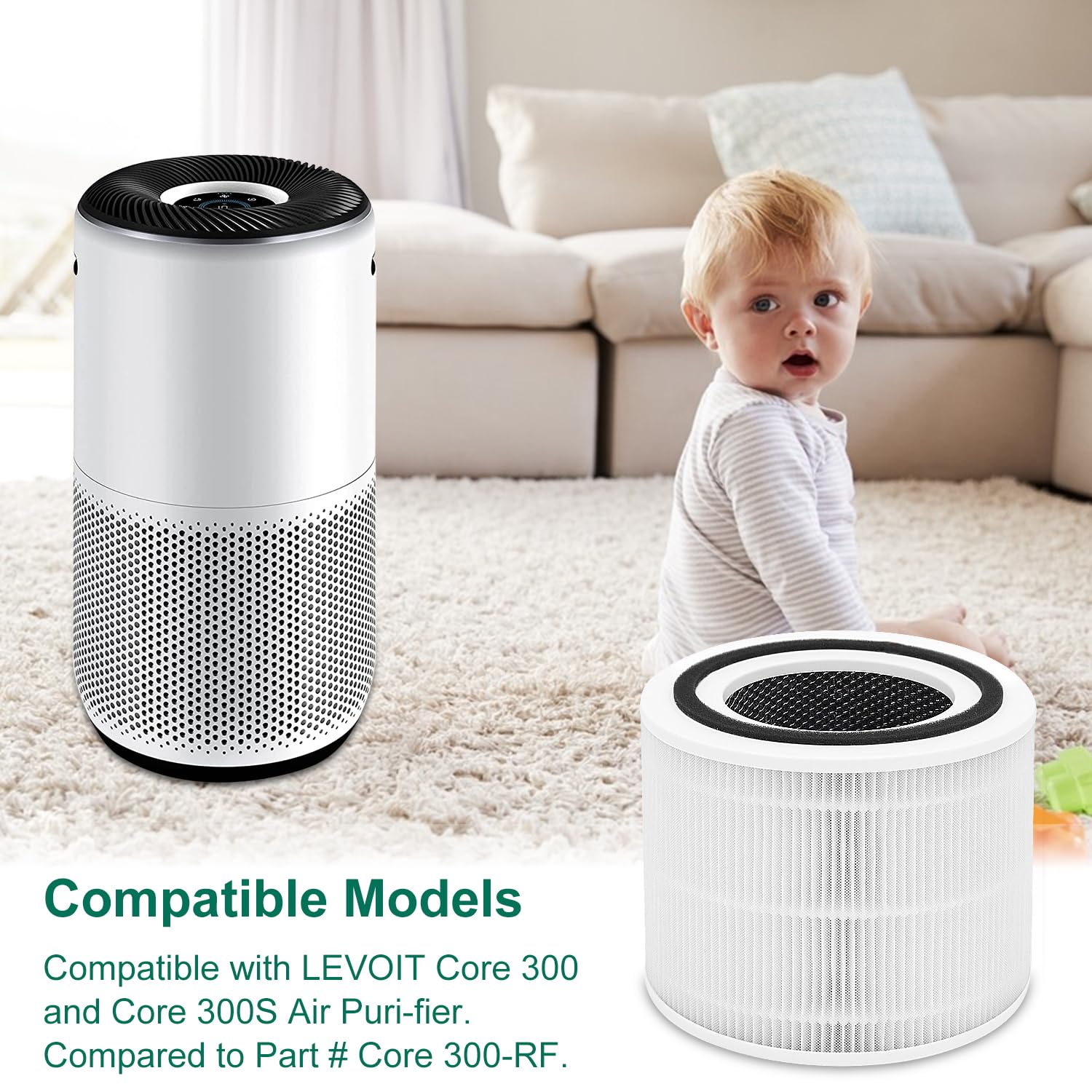 Nxbhg Core 300 4 Pack Compatible With Levoit Core 300 And Core 300S, Grade True Filter High Efficiency Activated Carbon, Compare