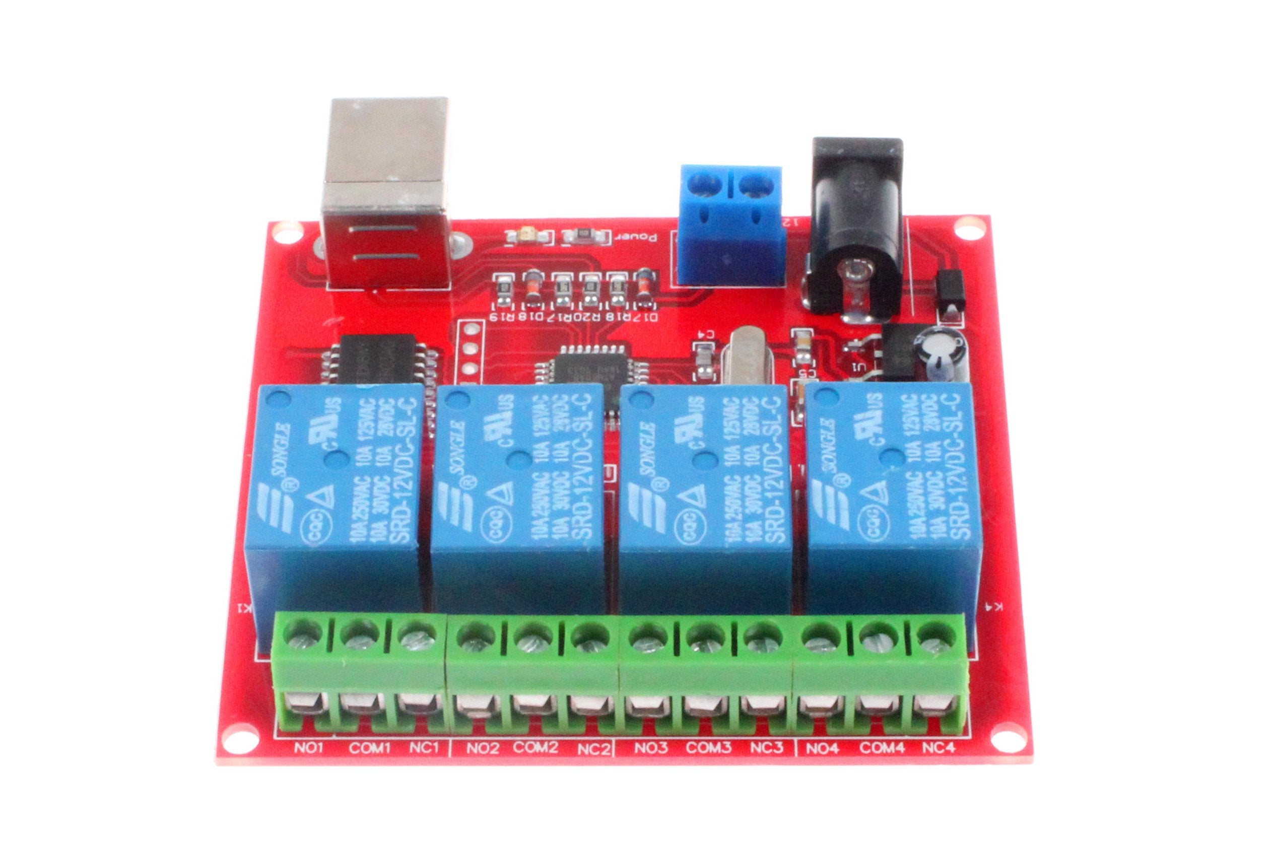 Noyito 4 Channel 12V Computer Usb Control Switch Relay Module Drive Free Relay Module Plug And Play Suitable For Pc Smart Contro