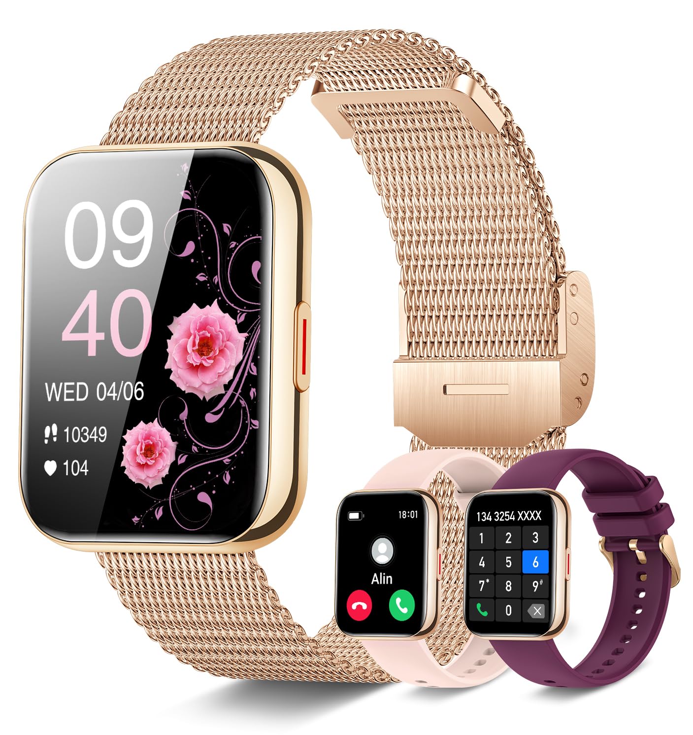 Smart Watch (Answer/Make Calls),1.81''Hd Smart Watch For Women , Fitness Tracker With Heart Rate Sleep Monitor ,Pedometer, Ai Vo