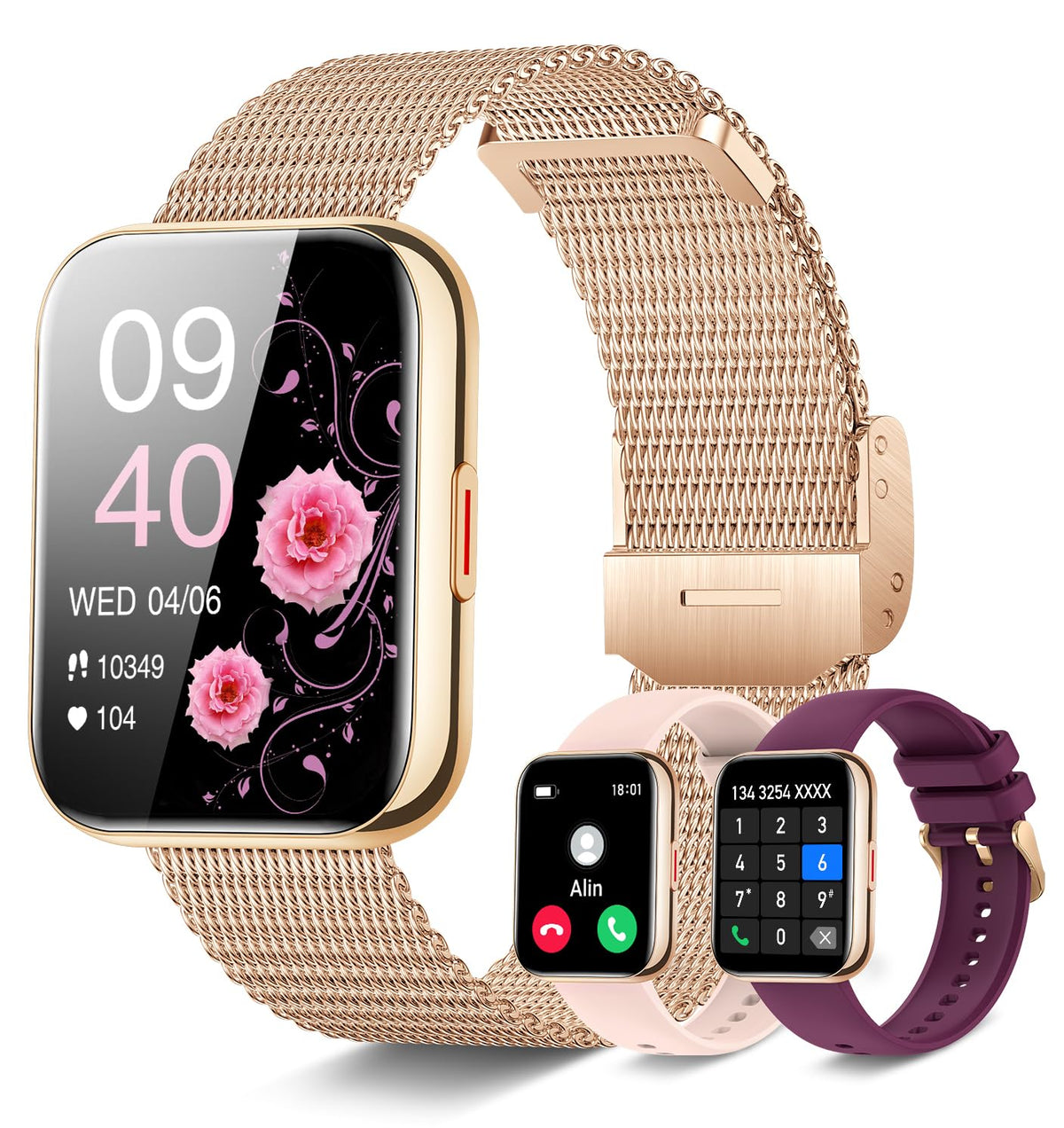Smart Watch (Answer/Make Calls),1.81''Hd Smart Watch For Women , Fitness Tracker With Heart Rate Sleep Monitor ,Pedometer, Ai Vo