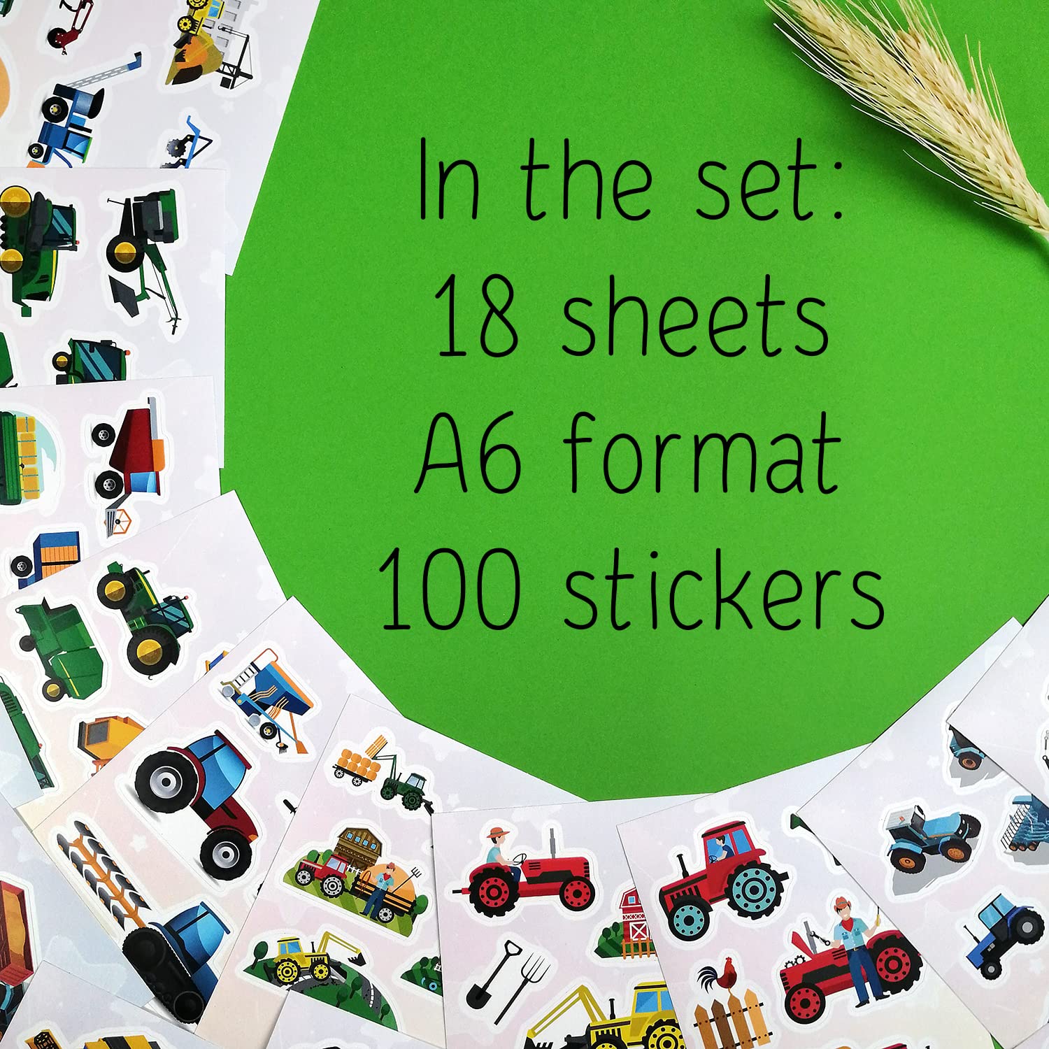 100 Pcs Tractor Stickers & Decals   Tractor For Boys   Tractor Birthday Party Supplies   Tractor Party Supplies   Tractor Party