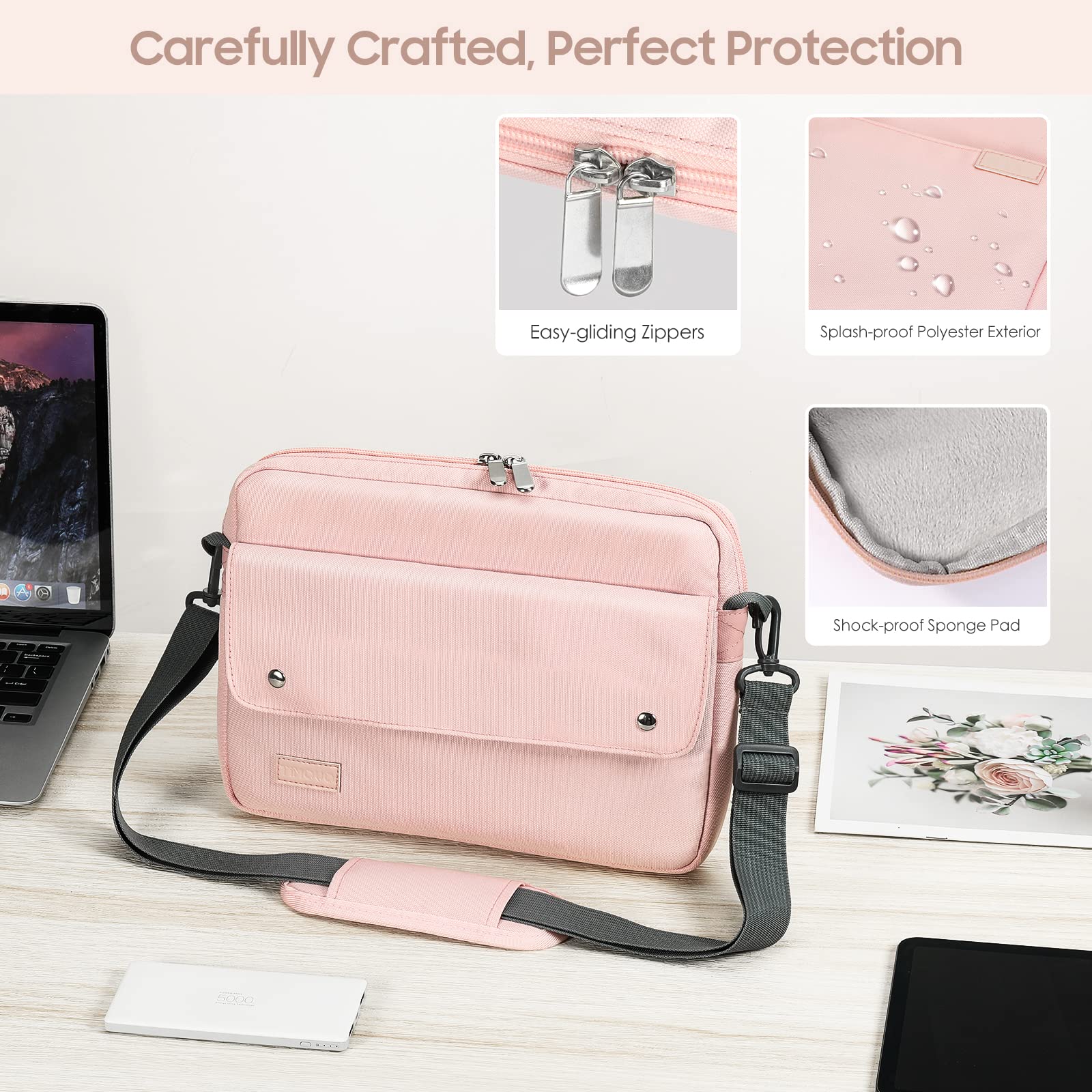 Timovo 9 11 Inch Tablet Sleeve Bag With Shoulder Strap Fits Ipad Air 11 Inch 2024,Ipad Pro 11 Inch 2024,Ipad 10.2 2021 2019,Ipad
