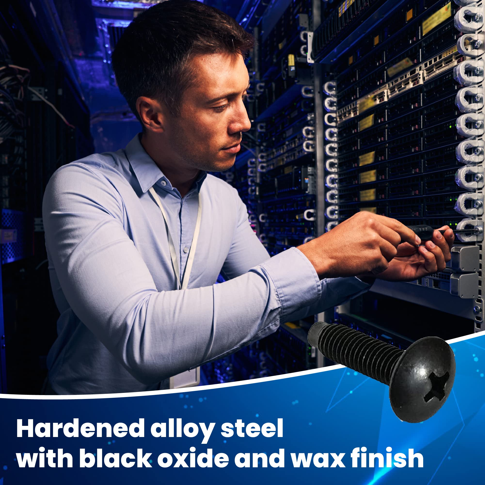 Rackgold 12 24#3 Phillips Rack Screws 100 Pack   Usa Made