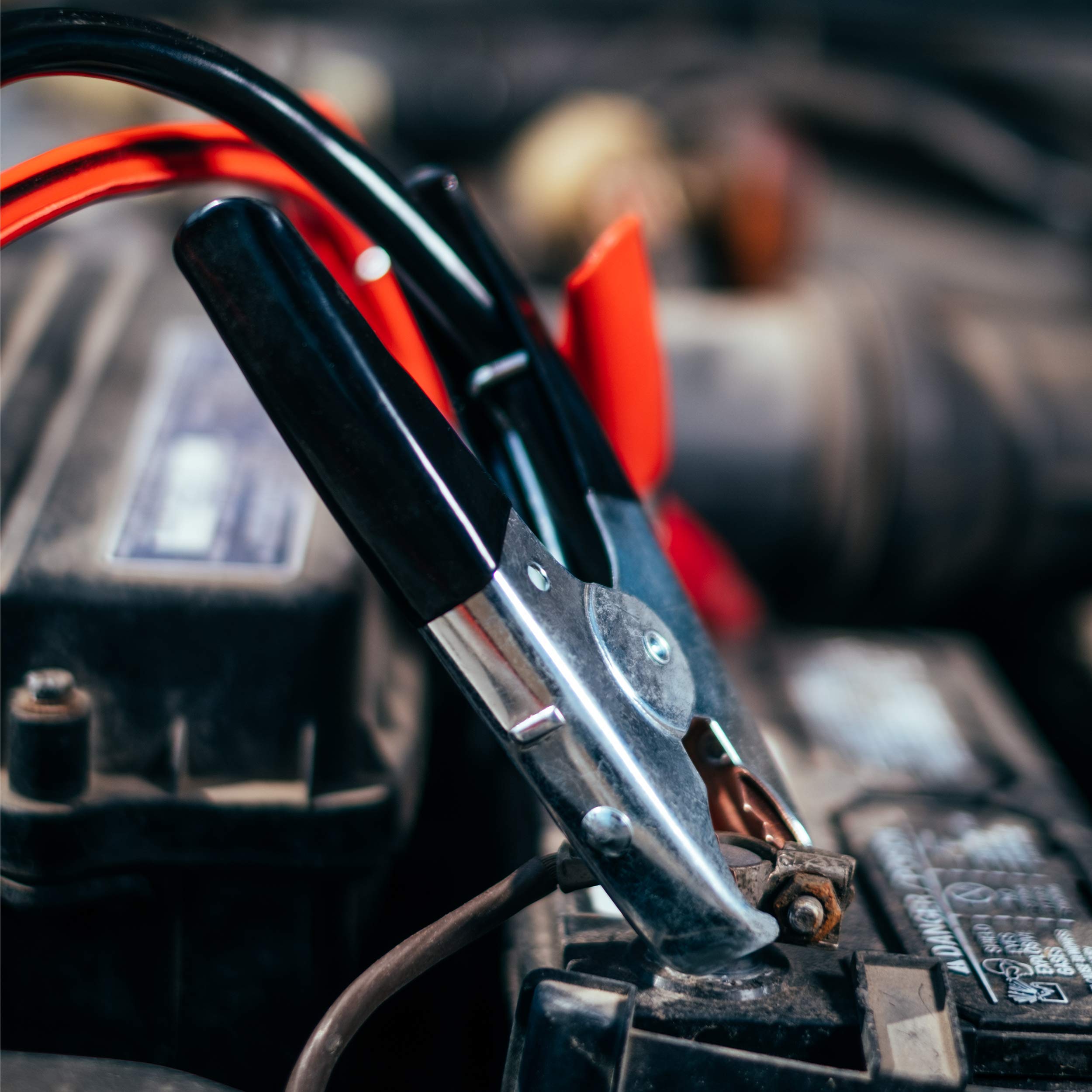 Abn Jumper Cables, 25Ft Long, 2 Gauge, 600 Amp   Commercial Automotive Vehicle Booster Cables   Motorcycle Car Atv