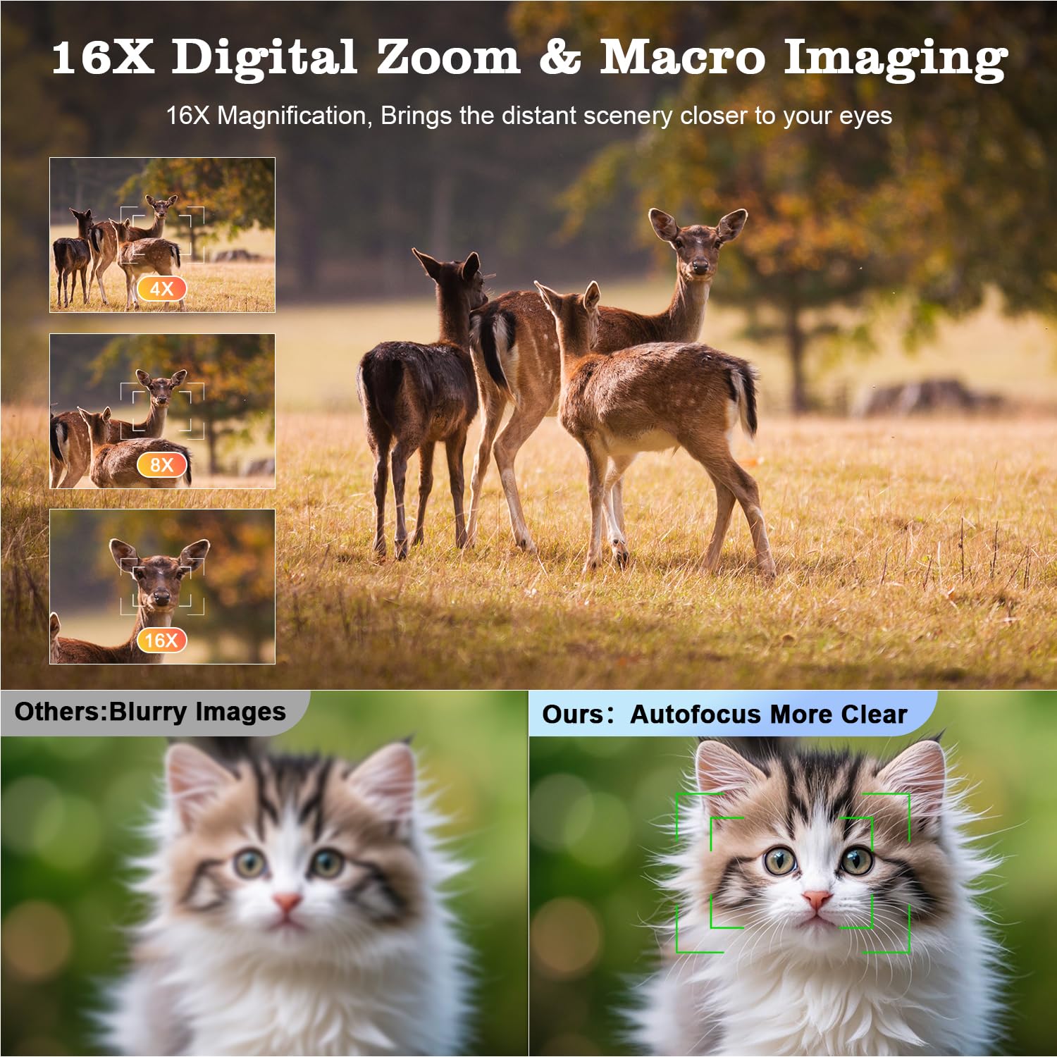 Arnssien 4K Digital Camera With 2.8 180 Flip Screen For Vlogging - Camara Fotografica Compact Camera Easy Carry |16X Digital Zoo