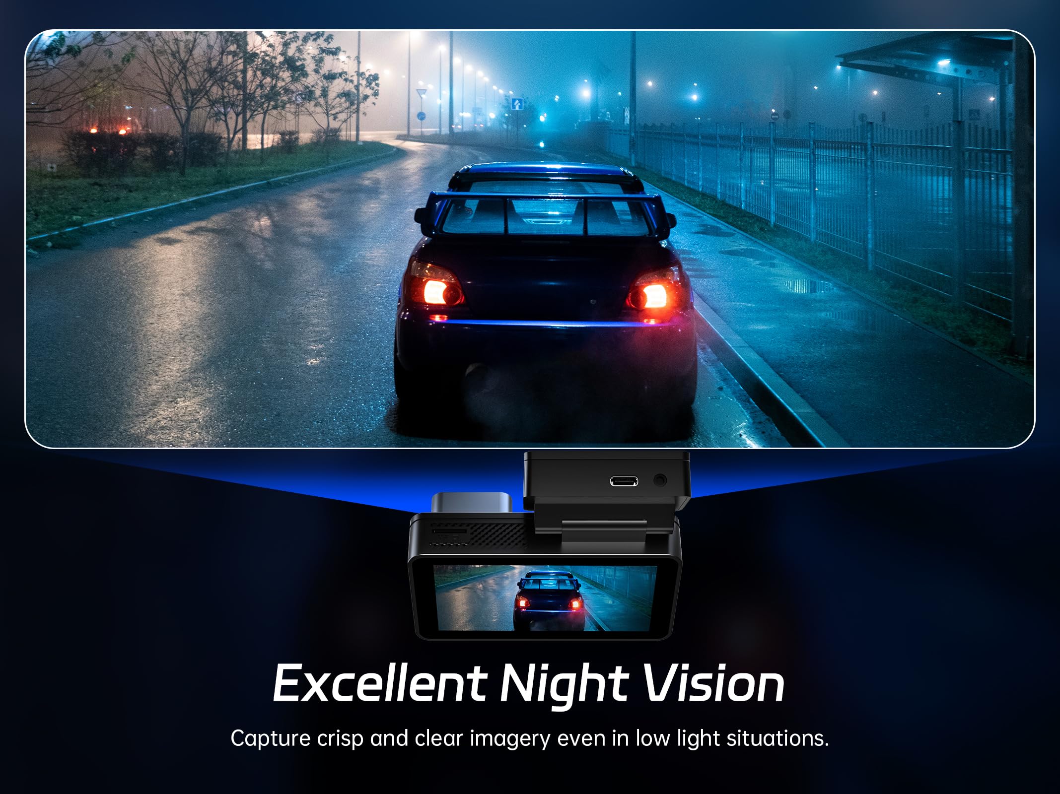 Pelsee 4K Dash Cam Front And Rear, 64Gb Sd Card, 4K+1080P Dual Dash Camera For Cars With Wi Fi, Gps, Adas, Bsd, 3 Ips Display Ca