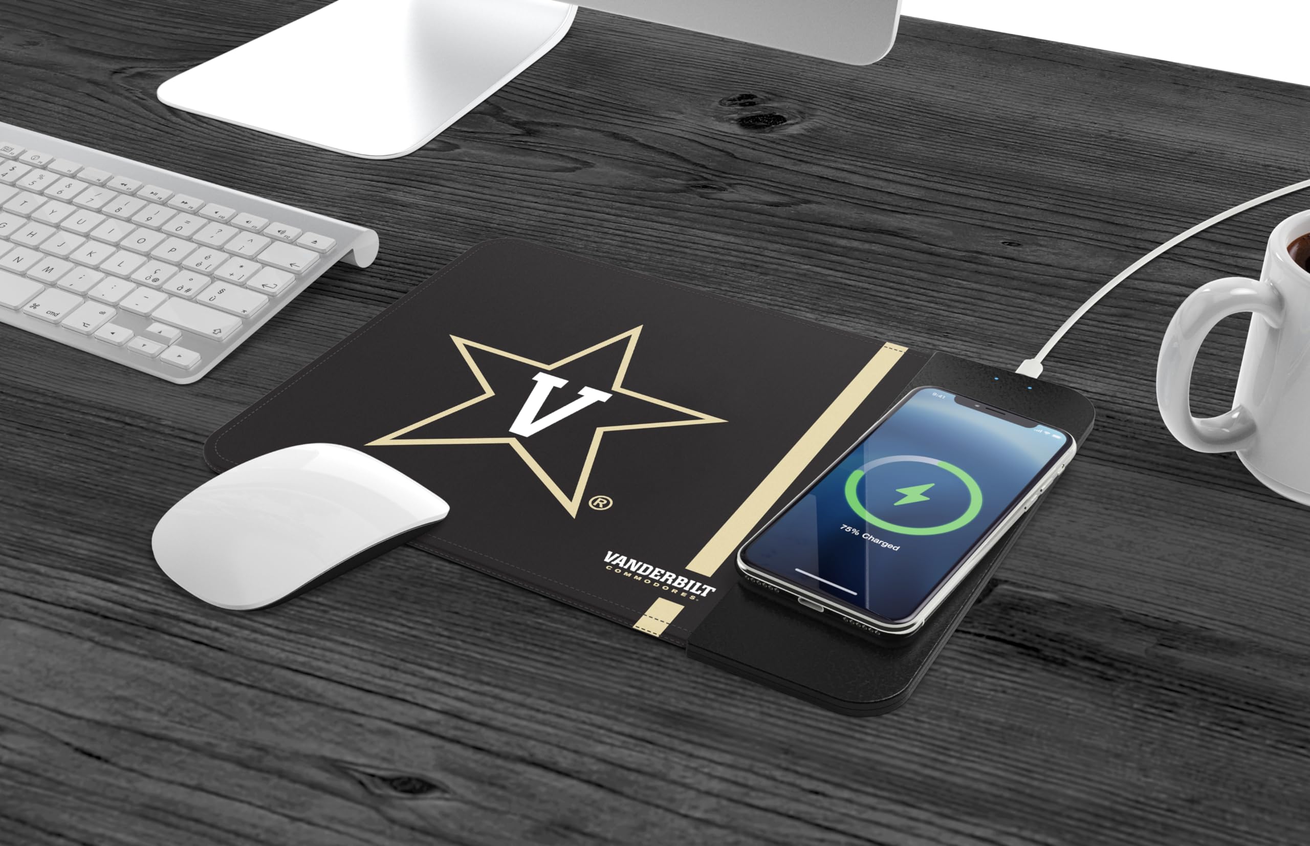 Soar Ncaa Wireless Charging Mouse Pad, Vanderbilt Commodores