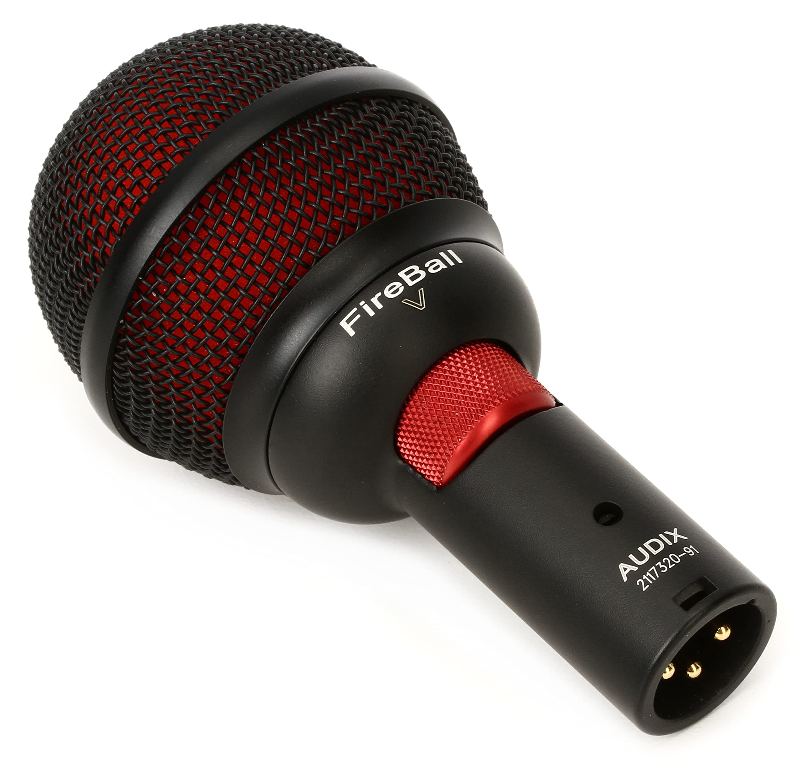 Audix Fireball V Beatbox/Harmonica Microphone With Volume Control   Black/Red