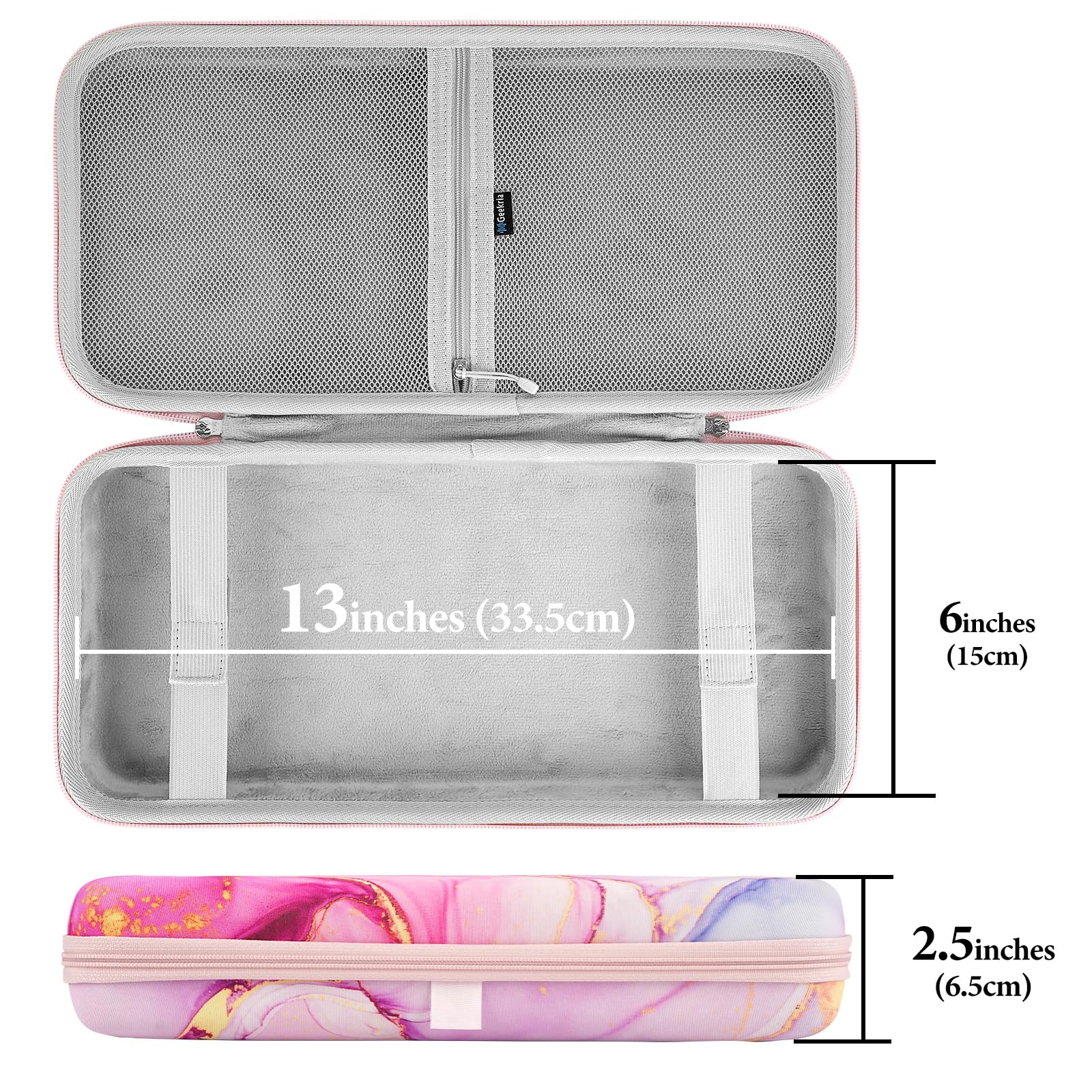 Geekria 75% Keyboard Case, Hard Shell Travel Carrying Bag For 84 Key Portable Keyboard, Compatible With Logitech Pop Keys Mechan