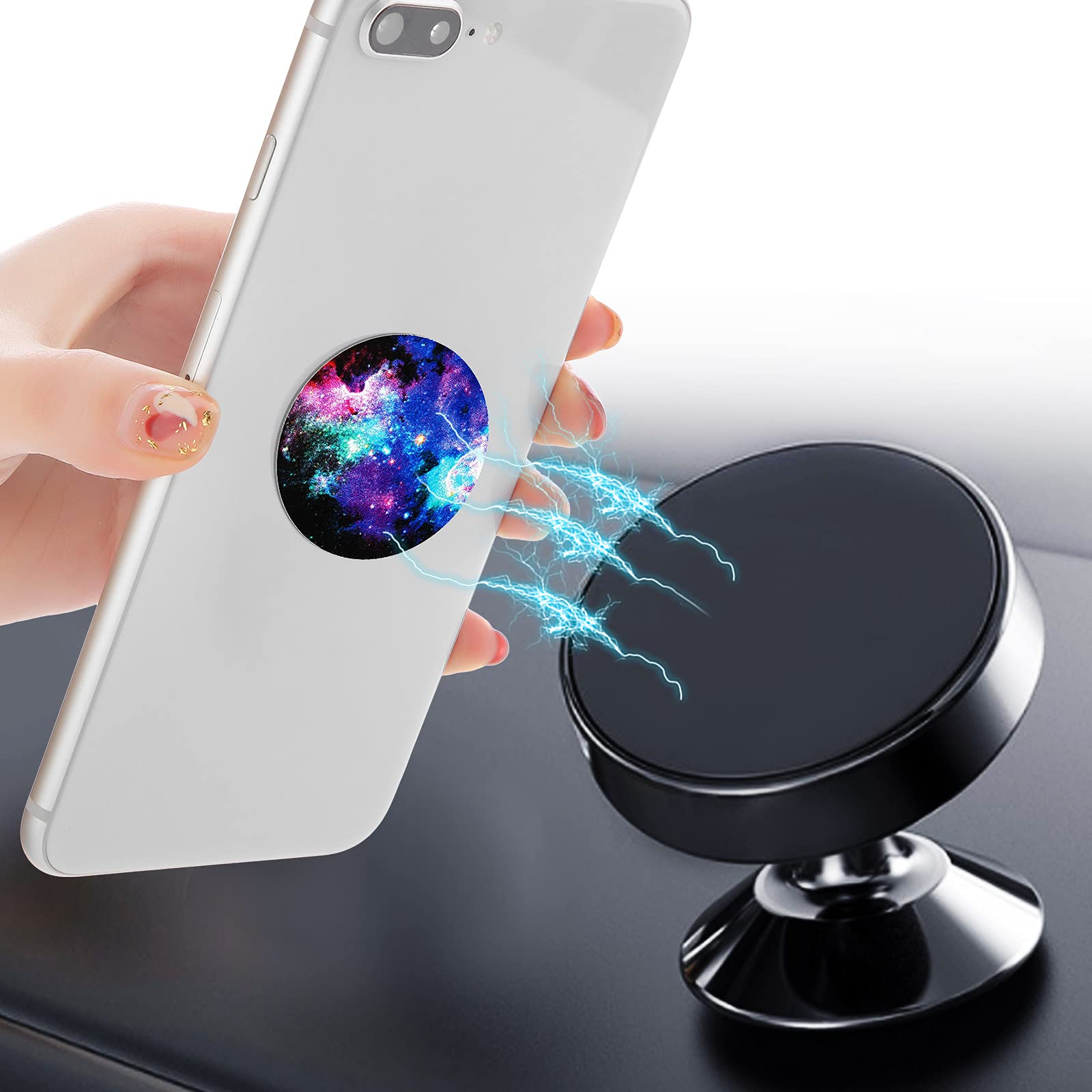 8 Pcs Phone Magnet Car Metal Plate Mount Metal Plate For Cell Holder Magnetic Car Mount Compatible With Magnetic Car Mounts Repl