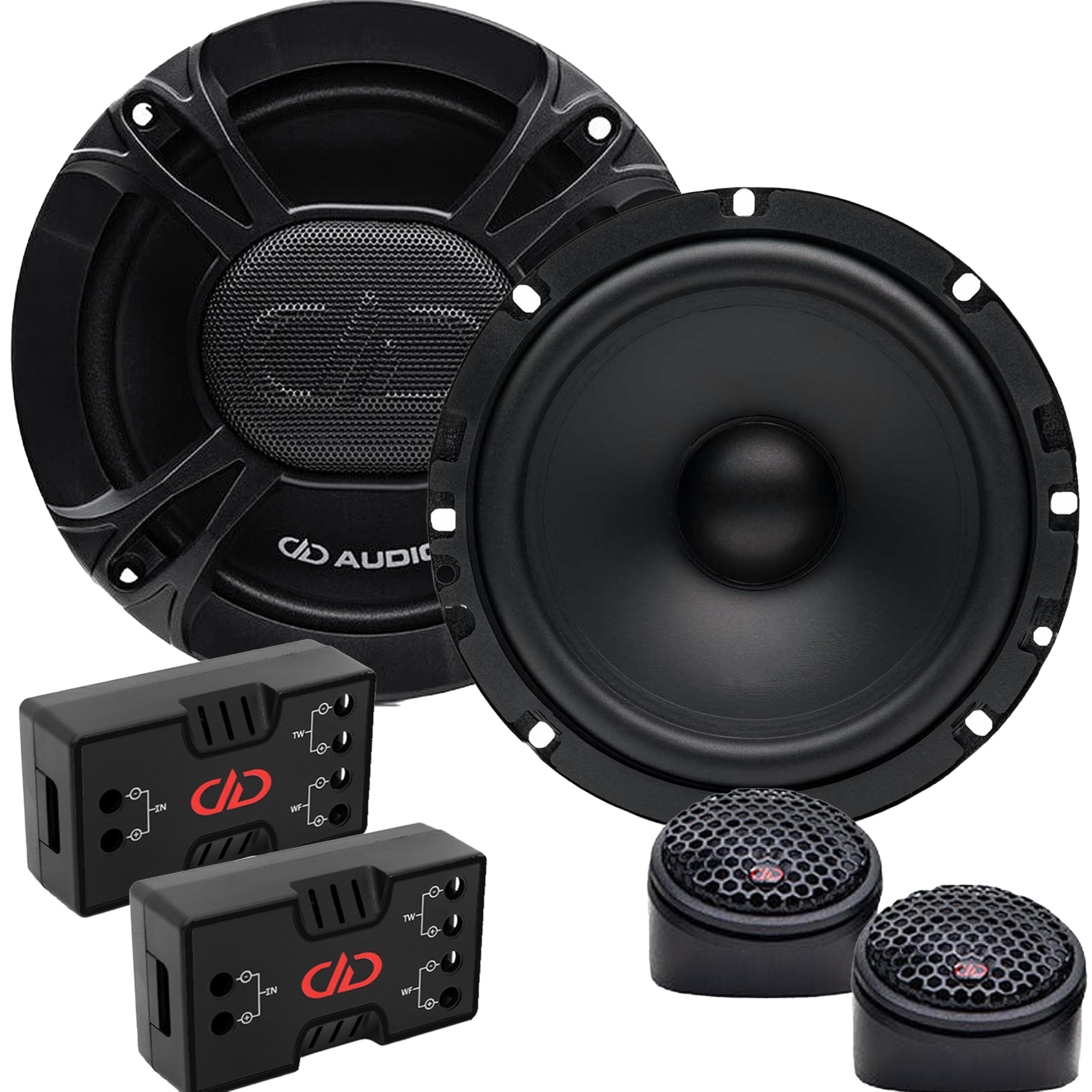 DD Audio E-C6.5B 6.5 125W Car Audio Component Speakers System