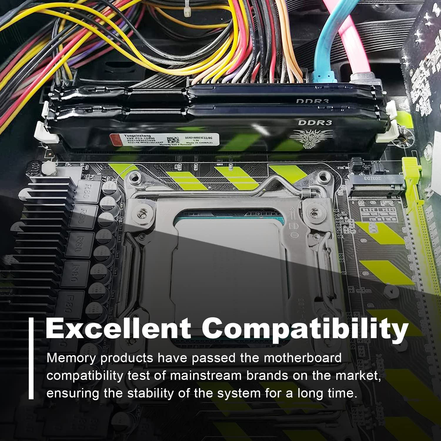 Yongxinsheng Ddr3 32Gb Kit (8Gbx4) Desktop Ram 1600Mhz Pc3 12800 Udimm Non Ecc Unbuffered 1.5V 2Rx8 Dual Rank 240 Pin Cl11 Pc Co