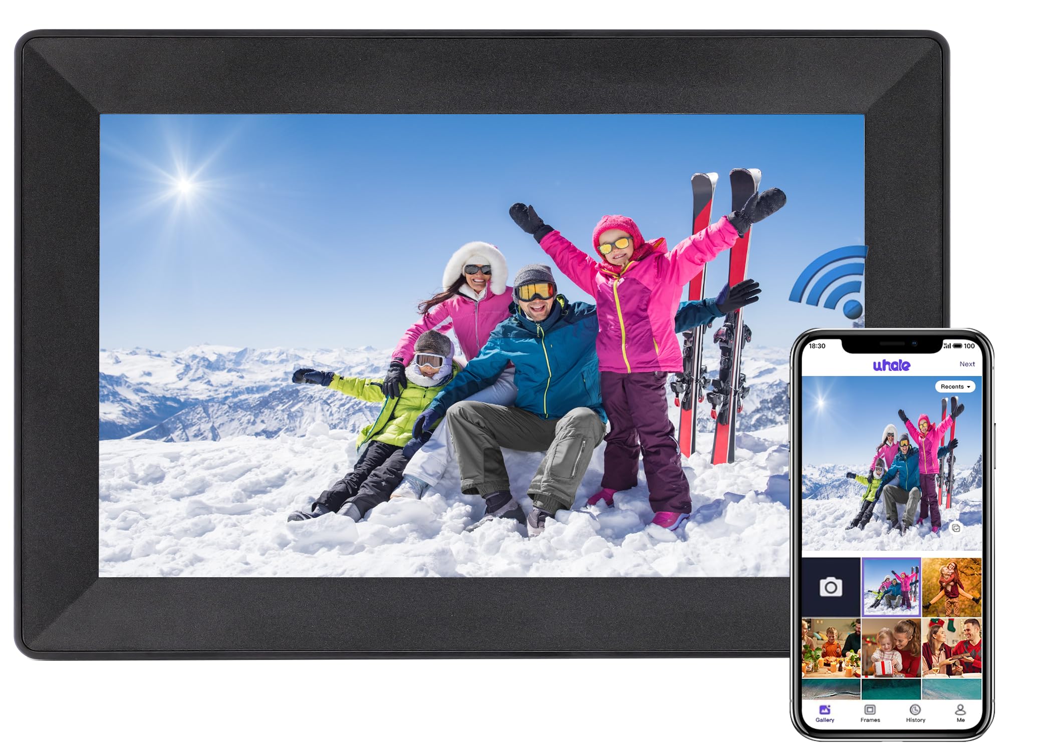 Uhale 10.1 Inch Digital Photo Frames Built In 1280  800 Ips Hd Touch Screen?16Gb Storage?Gravity Sensor,Digital Picture Frame Se