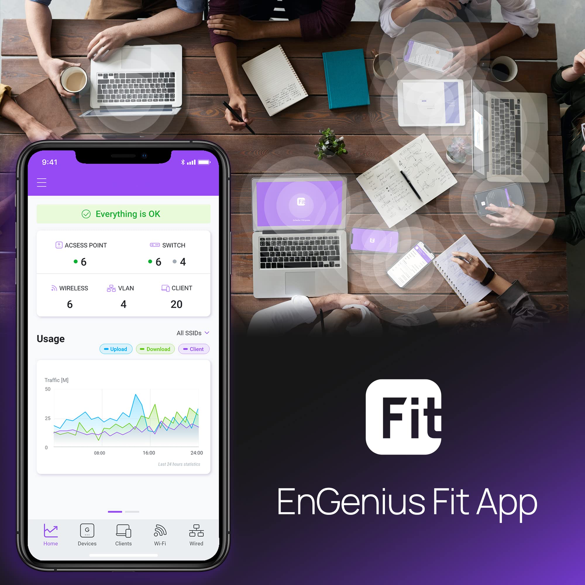 Engenius Fit L2 Plus Managed 24 Port Gigabit Poe+ Switch | 240W Budget | 4 Sfp Uplink Ports | 802.3At/Af Poe+ Ready | 56 Gbps Sw