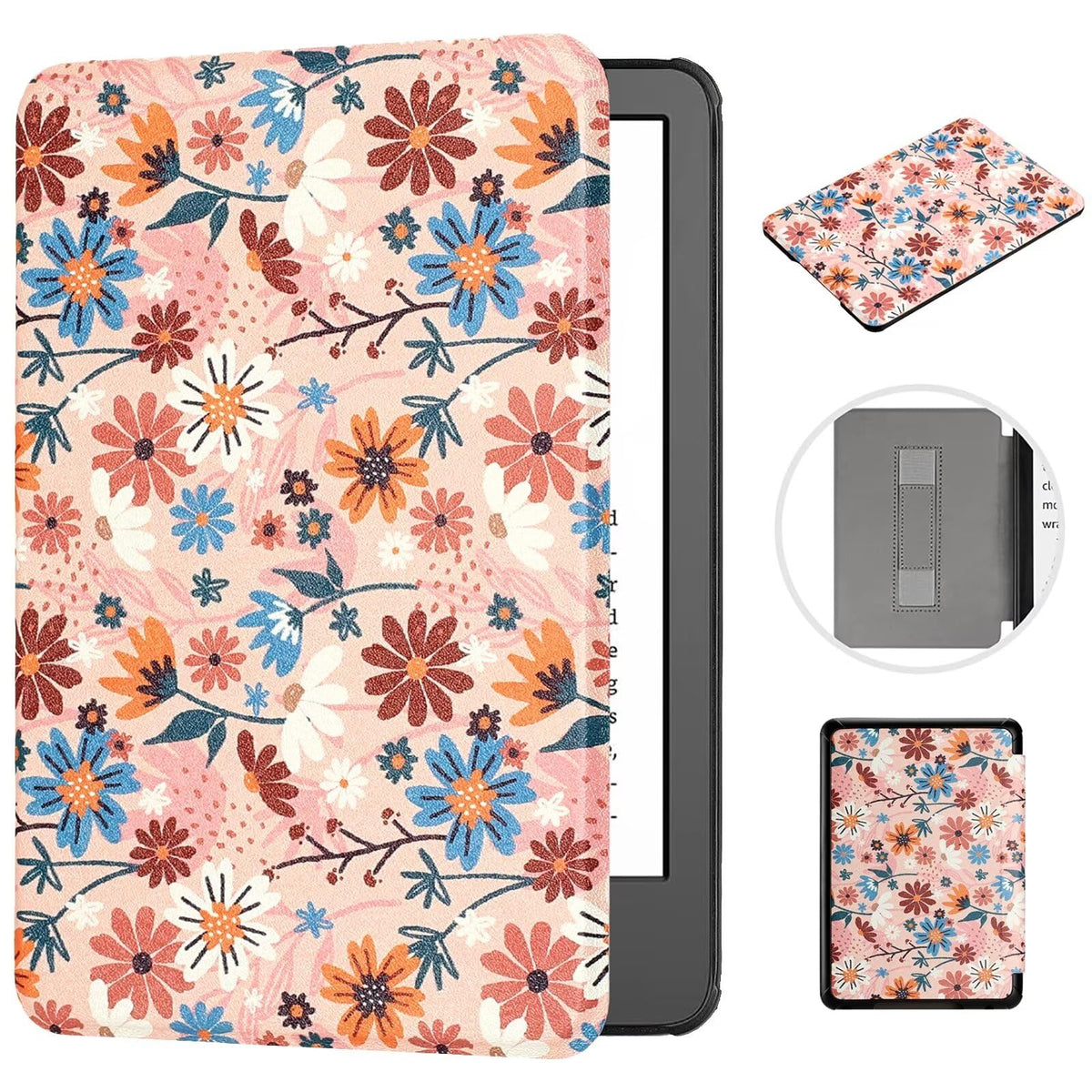Monsdirect Compatible With Kindle Paperwhite 5Th/6Th/7Th Generation Case 6'' (Fits All 2012, 2013,2015,2016 Versions), Hand Stra
