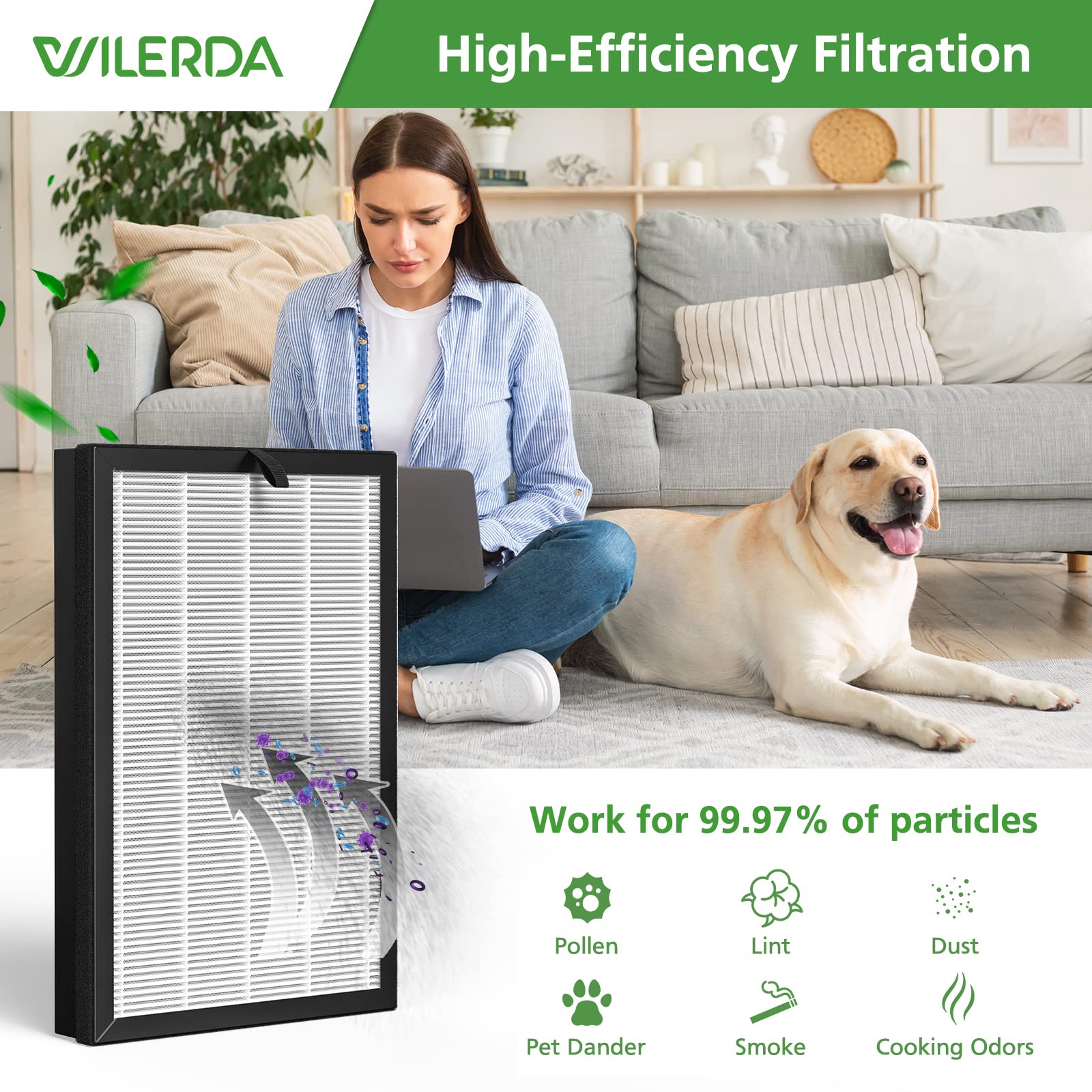 2 Pack H05 Replacement Filter, Compatible With Himox H05 Air Puri Fier, H13 Grade True Hepa Filter (Not Fit Himox H04)