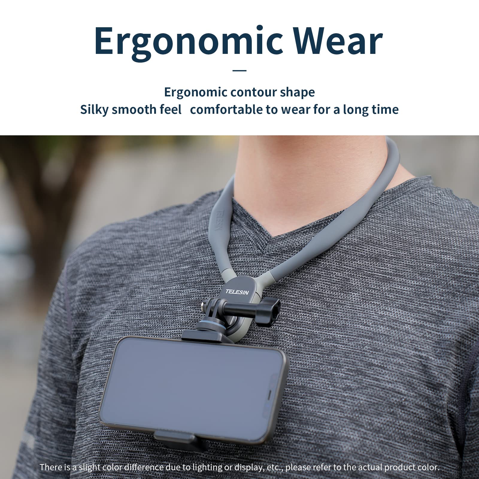 Telesin Plus Magnetic Neck Mount With Phone Holder, Necklace Lanyard Strap Chest Head Pov For Gopro 12 11 10 9 8 Insta360 X3 X4 Ace Pro Go3 Dji Action 3 4 Osmo Pocket 3 Bike Motorcycle Accessories