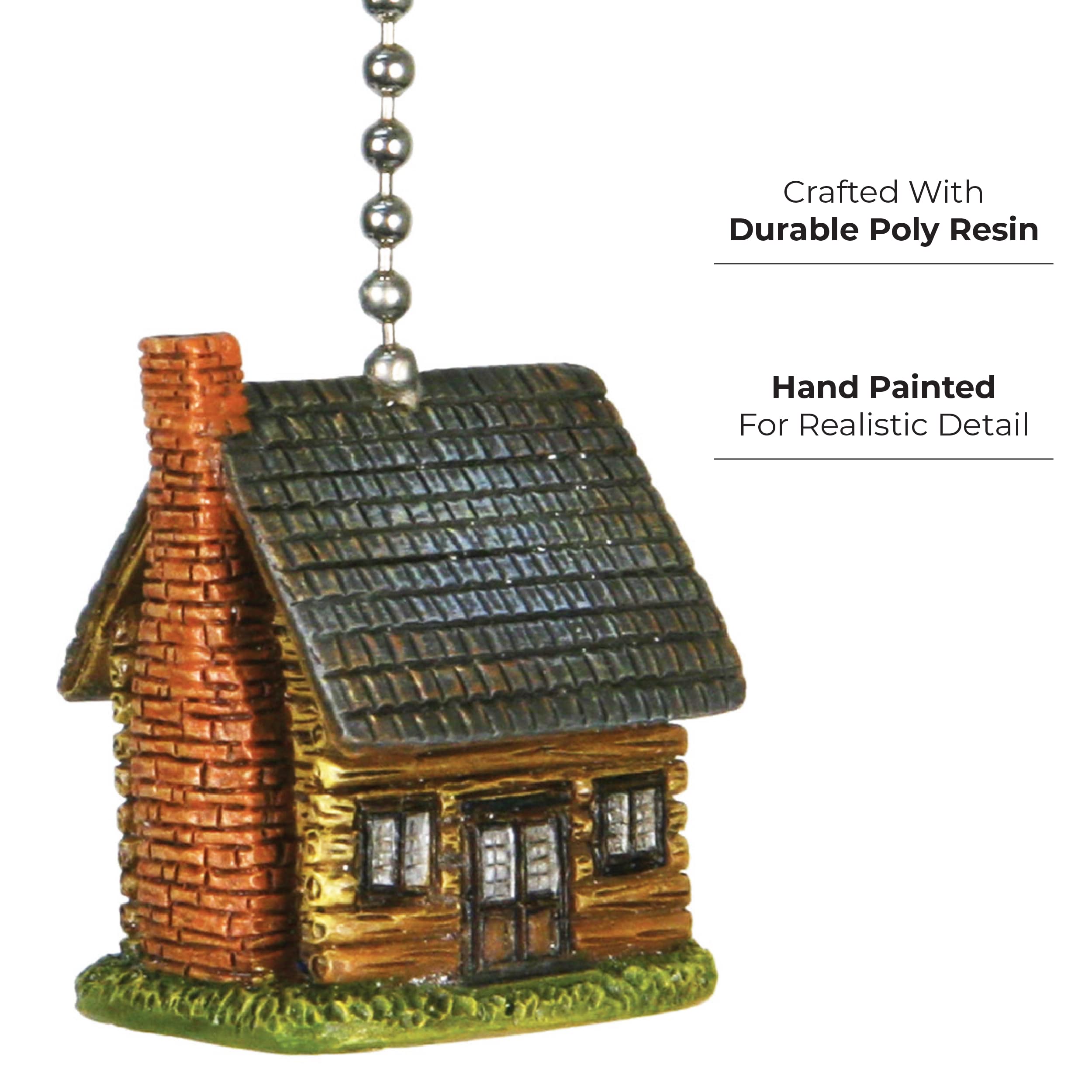 Rivers Edge Products 12'' Ceiling Fan Pull Chain Extender, Pull String Extension For Light Fixture, Decorative Nature Ornament,
