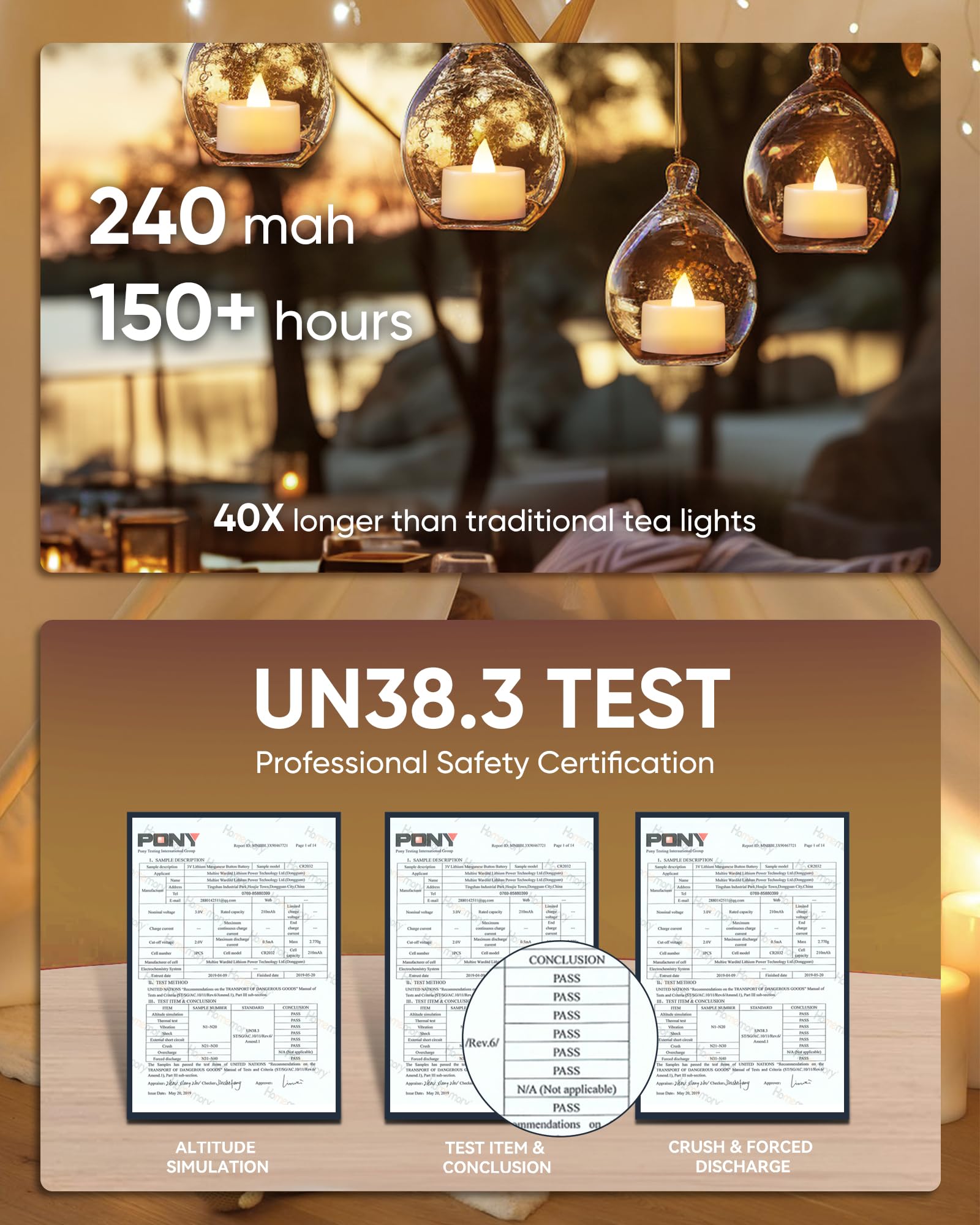 Homemory 12 Pack Timer Flameless Candles, Tea Lights Candles Battery Operated With 6H Timer, Led Tealight Candles Votive Candles