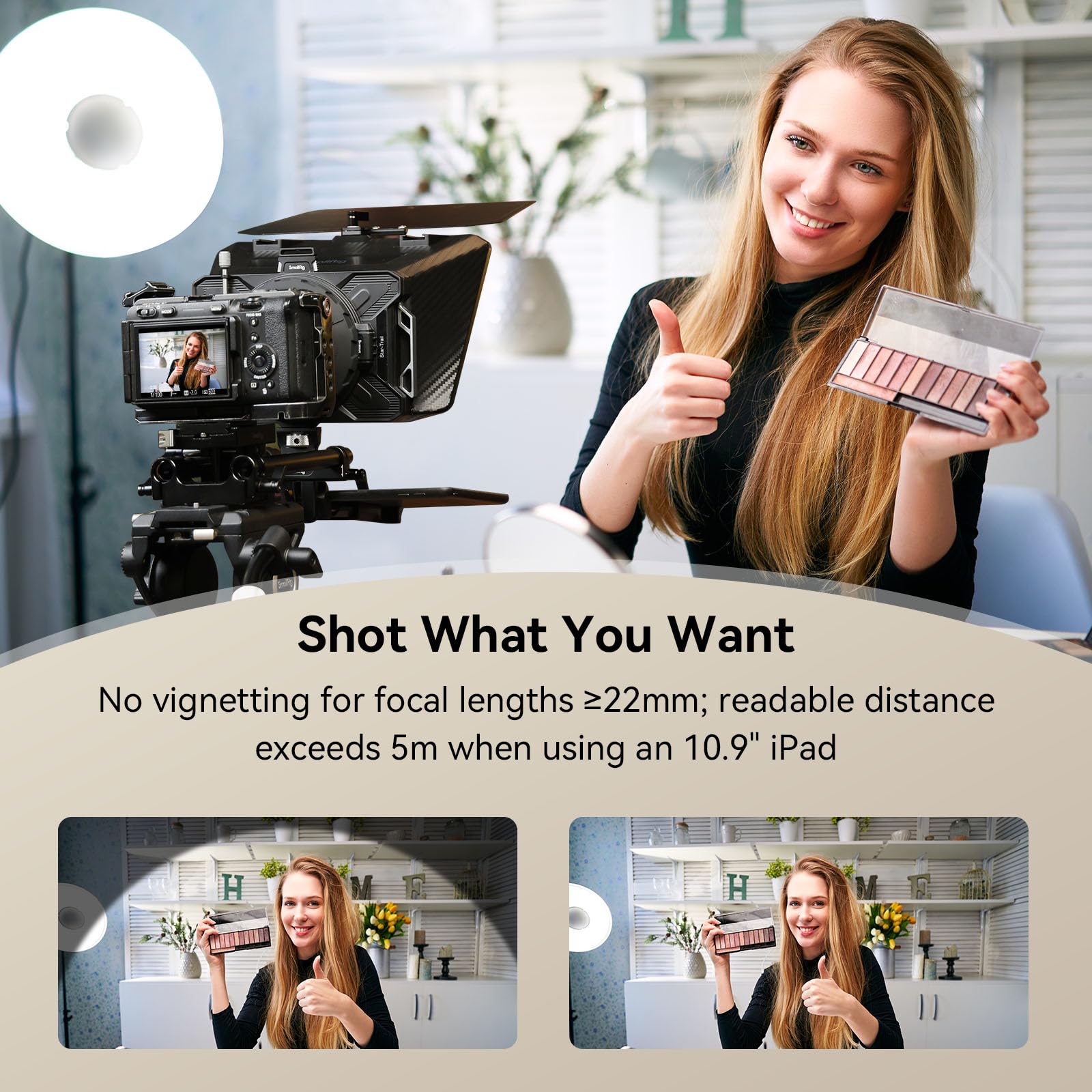 Smallrig Teleprompter For Ipad Tablet Up To 11 Inch, Not For Smartphone, Smallgogo App Supports Pdf Picture Word Txt, Must Work