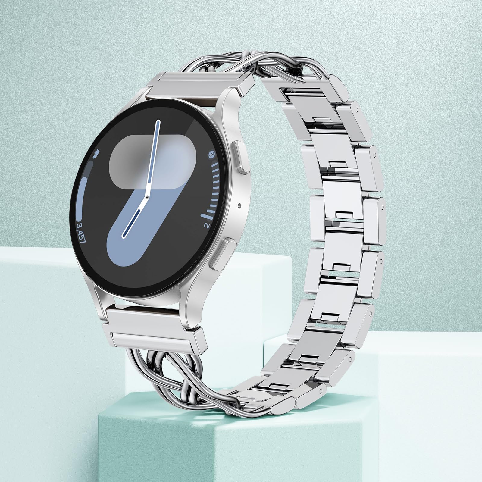 Toyouths Celtic Knot Chain Bracelet Compatible With Samsung Galaxy Watch 7 6 5 4 Fe 40Mm 44Mm/Watch 6 4 Classic/5 Pro/3 41Mm/Act