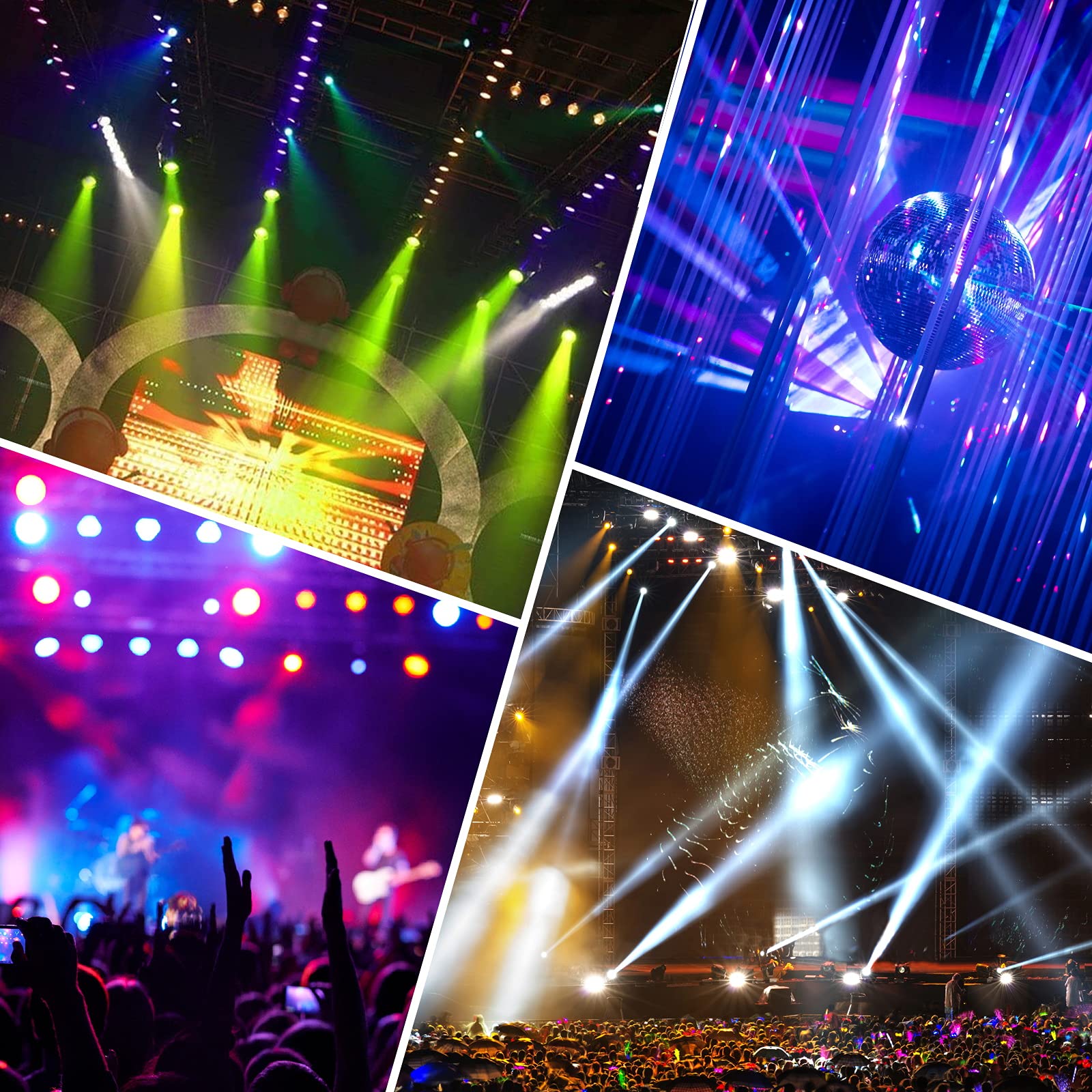 Uking Stage Lights 10 Packs 36Led Rgb Led Par Lights, 7 Channel Dj Party Lights With Remote Control & Dmx Controller Sound Acti