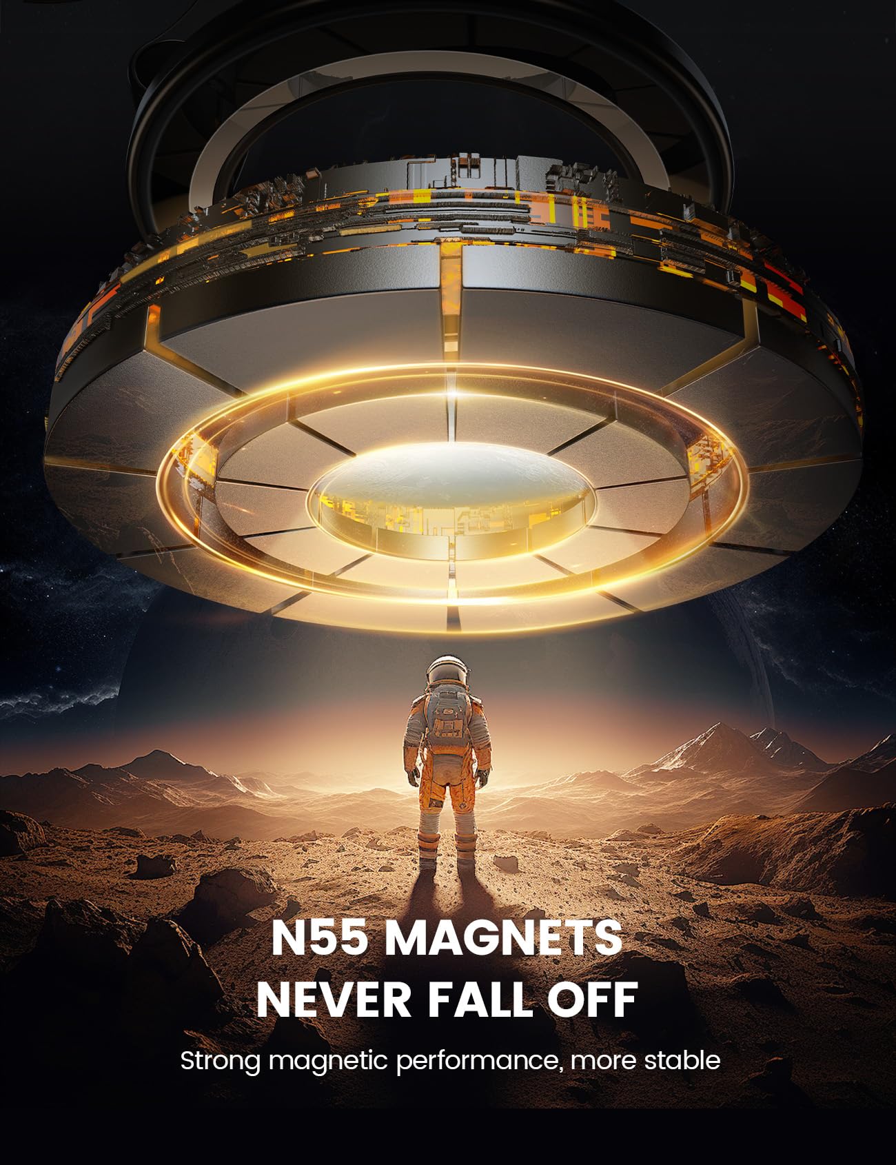 Lamicall For Magsafe Car Mount [All-Metal] Magnetic Phone Holder For Your Car, [Flexible Three-Axis] Cell Phone Car Mount Dashbo