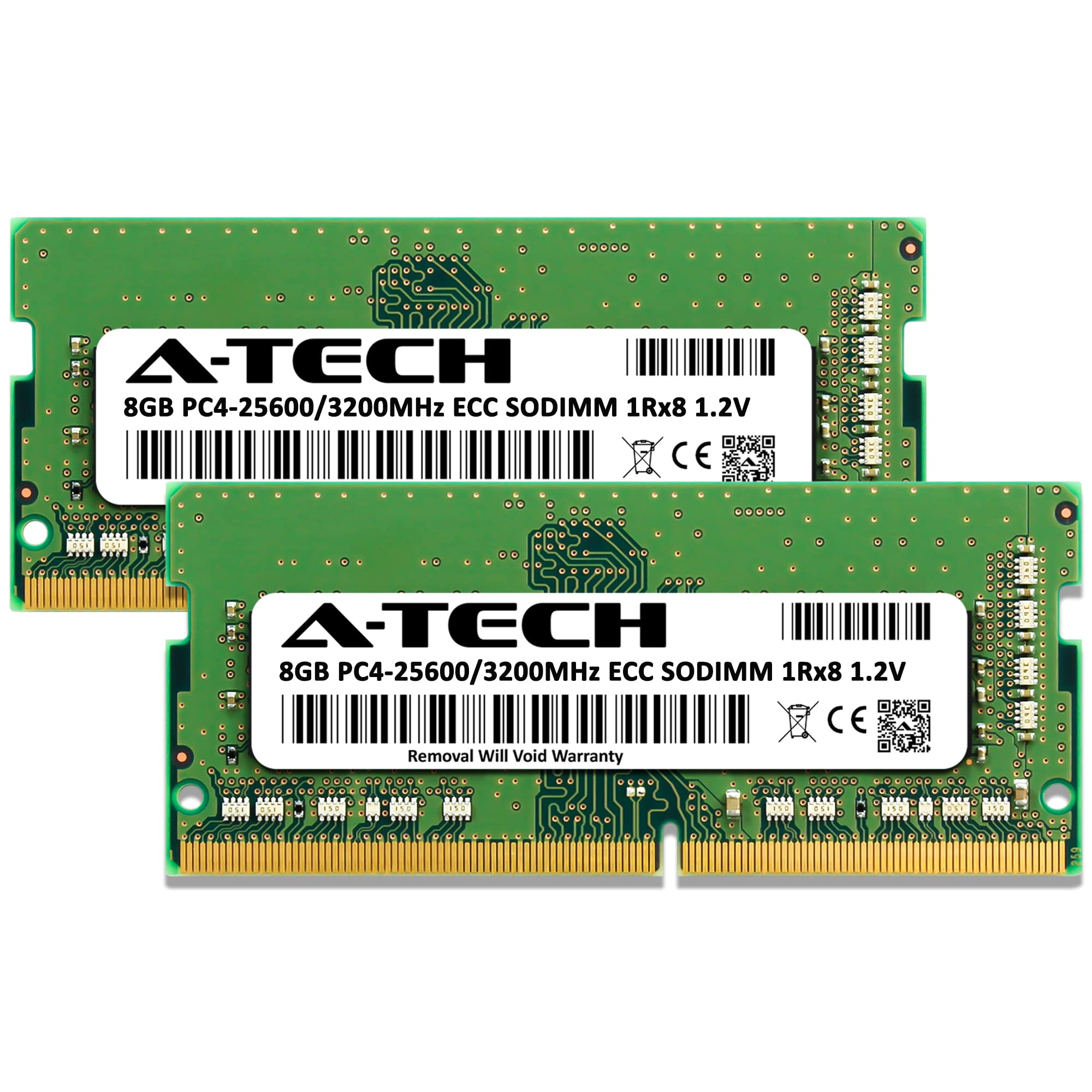 A Tech 16Gb (2X8Gb) Ddr4 3200Mhz Pc4 25600 (Pc4 3200Aa) Cl22 Ecc Sodimm 1Rx8 1.2V 260 Pin Ram Memory For Microserver, Workstatio