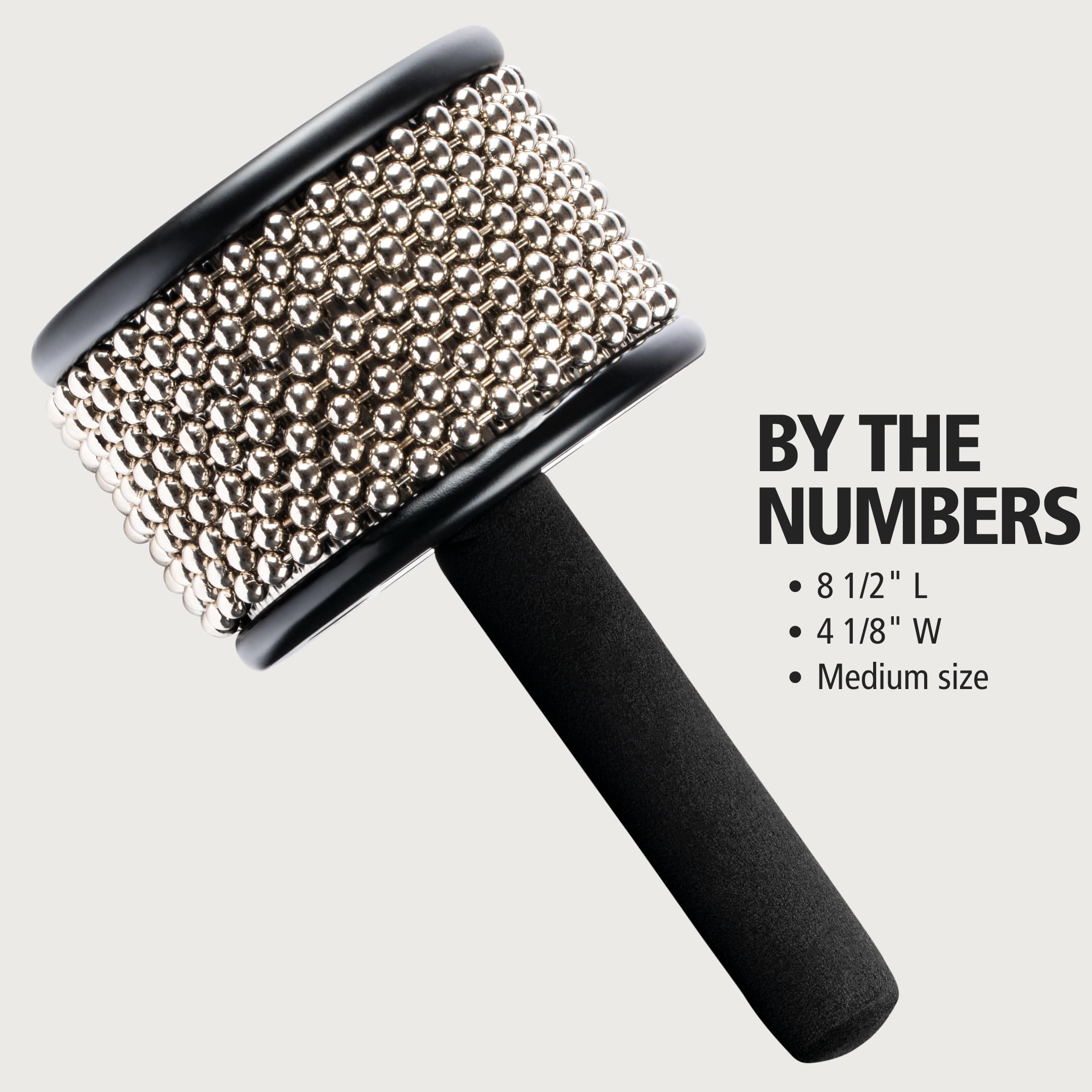 Meinl Percussion Turbo Cabasa With Sound Ports For Extra Projection, Medium Size Wooden Handle With Padded Soft Grip, Steel Cylinder And Chain, 2 Year Warranty, Black, (Ca5Bk)