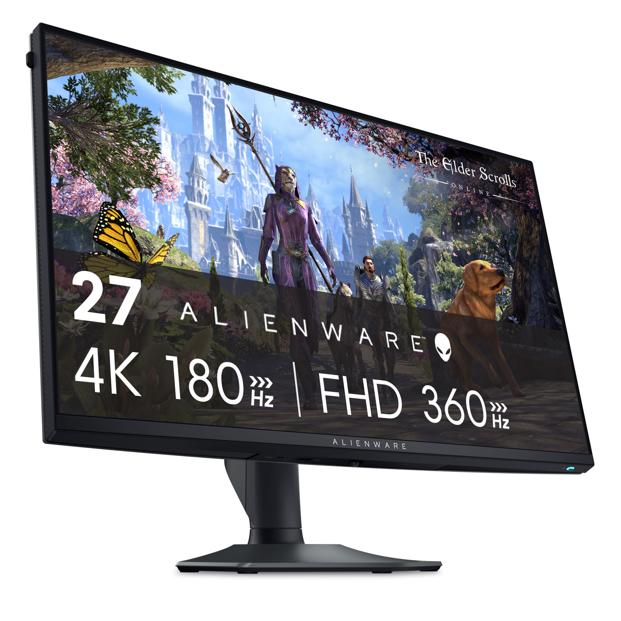 Alienware 27 4K Dual-Resolution Gaming Monitor - AW2725QF - 4K at 180Hz and FHD at 360Hz, 0.5ms GTG 1ms GTG (Extreme Mode), VESA