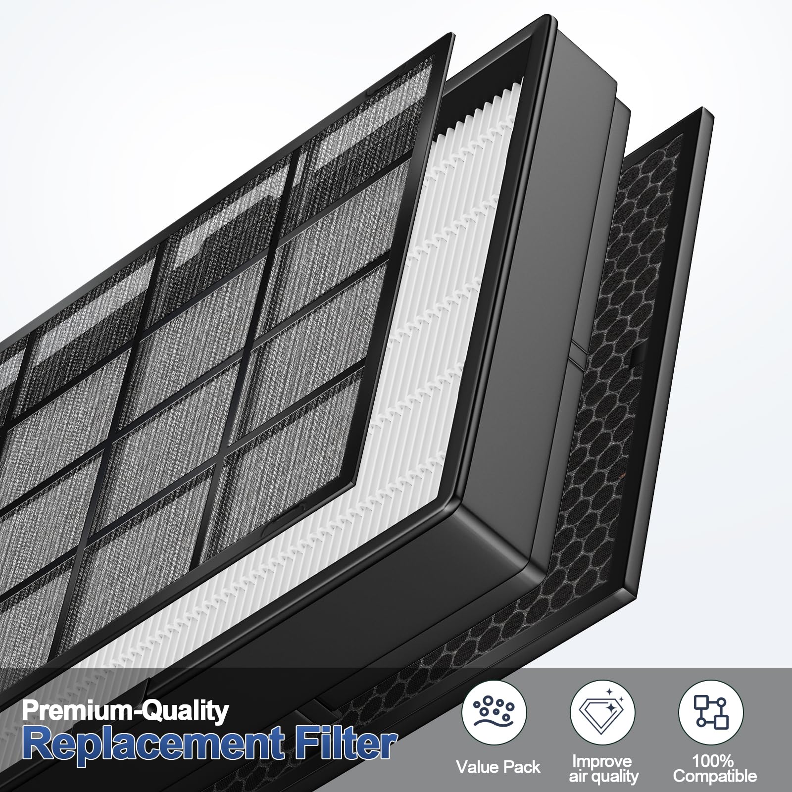 114190 Hepa Washable Replacement Filter B For Winix Models 9500 U300 P300 Wac9000 Wac9500 Wac5000 Wac5000B Wac5300 Wac6300 Wac55