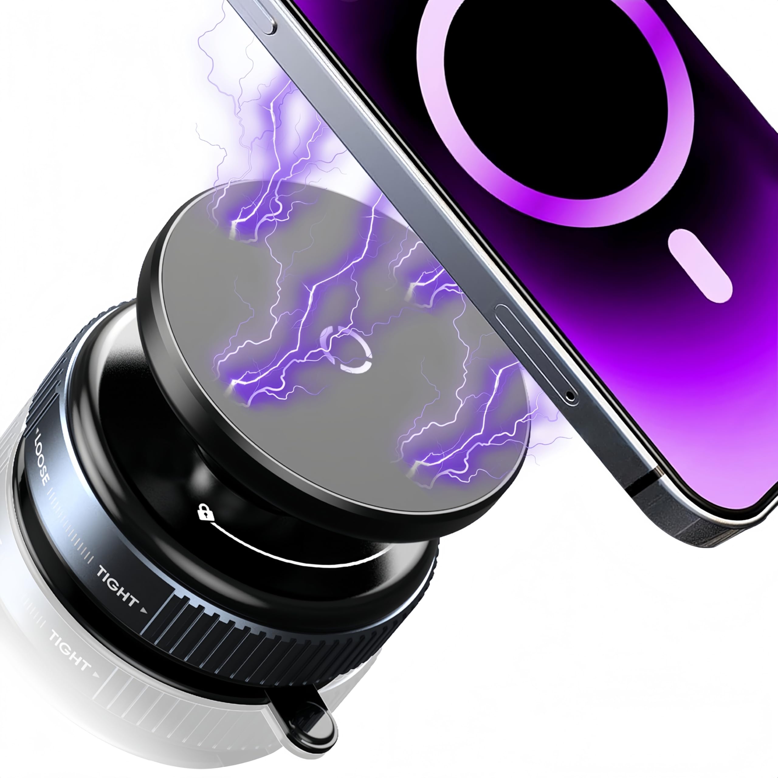 Upgraded Vacuum Magnetic Suction Phone Mount, Magnetic Car Phone Holder, For Iphone 16 Magsafe Car Mount, Ideal For Car/Gym/Mirr