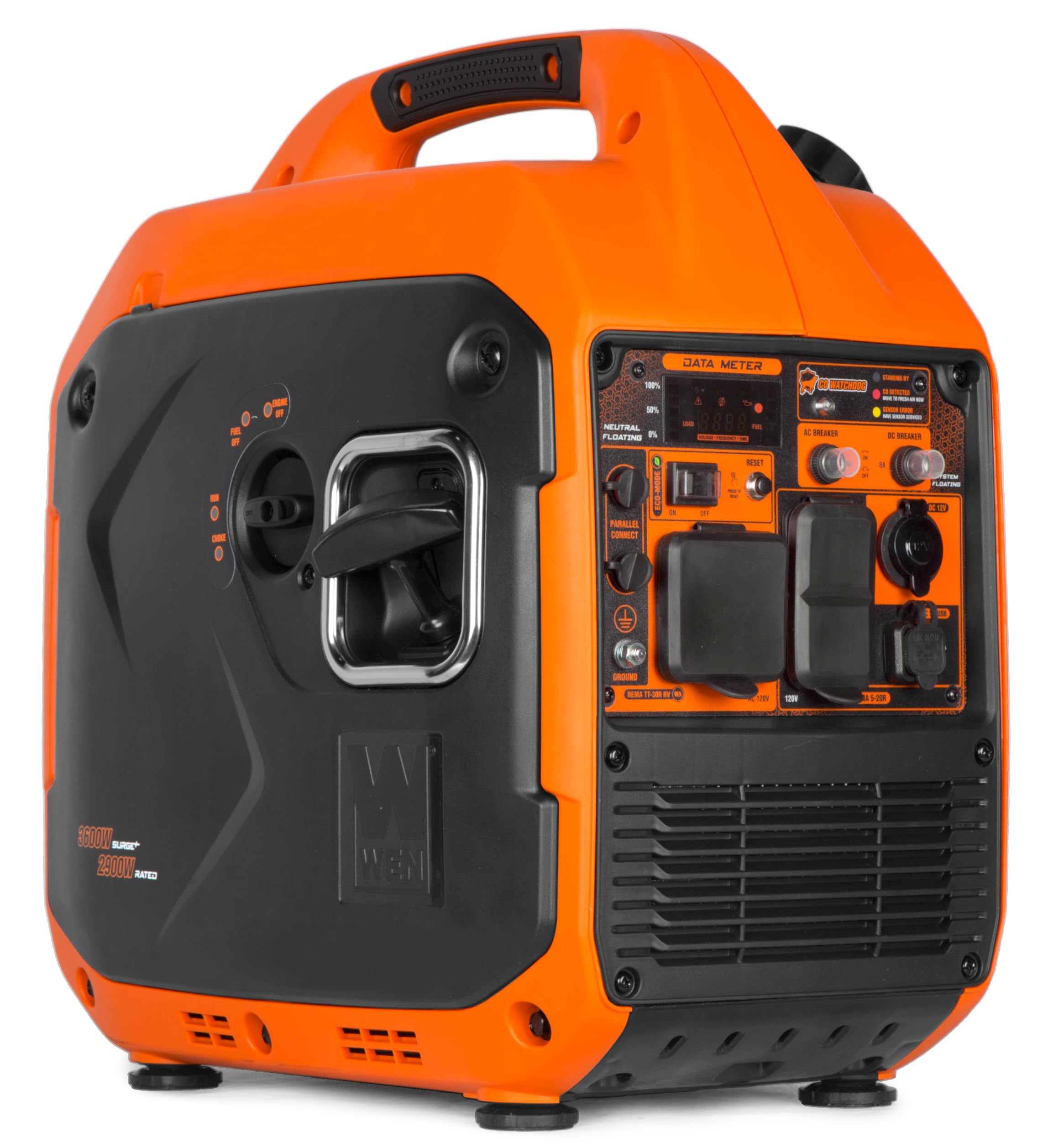 Wen 56360Ix Super Quiet 3600 Watt Portable Inverter Generator With Fuel Shut Off And Co Sensor
