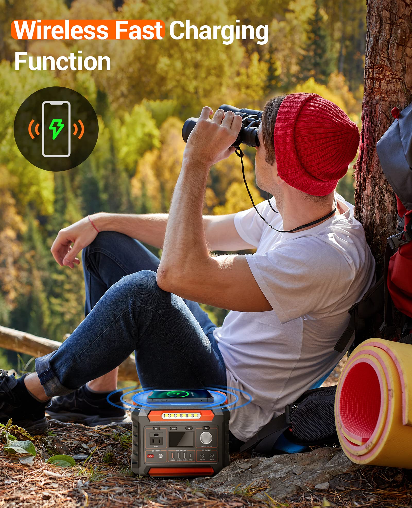 Progeny 300W Portable Power Station, 299Wh/80818Mah Solar Generator, Regulated Dc Output Backup Battery With Pass-Through Chargi