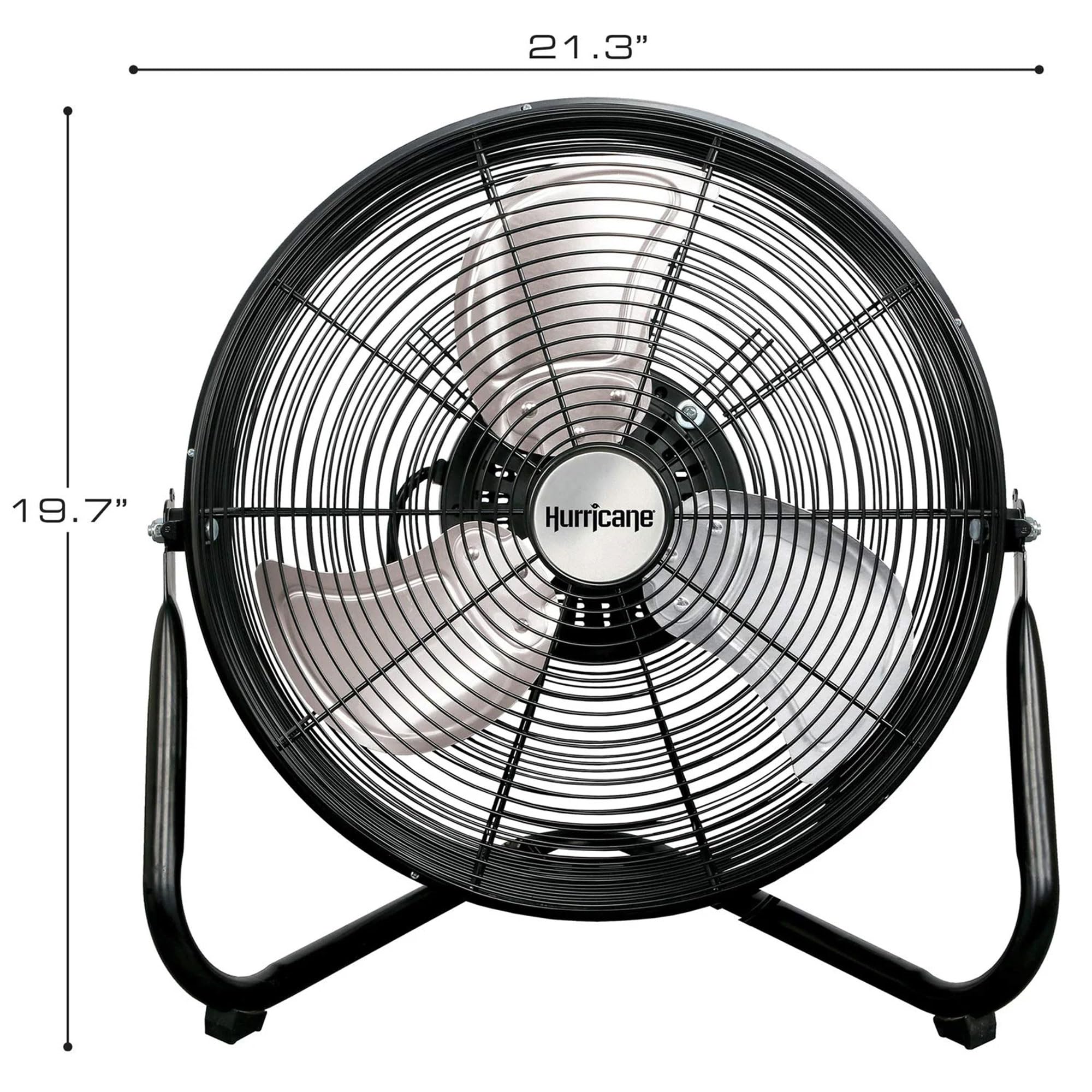 Hurricane Pro Series 16 Inch High Velocity Metal Orbital Wall Floor Fan With 3 Adjustable Speed Settings And 360 Degree Oscillat