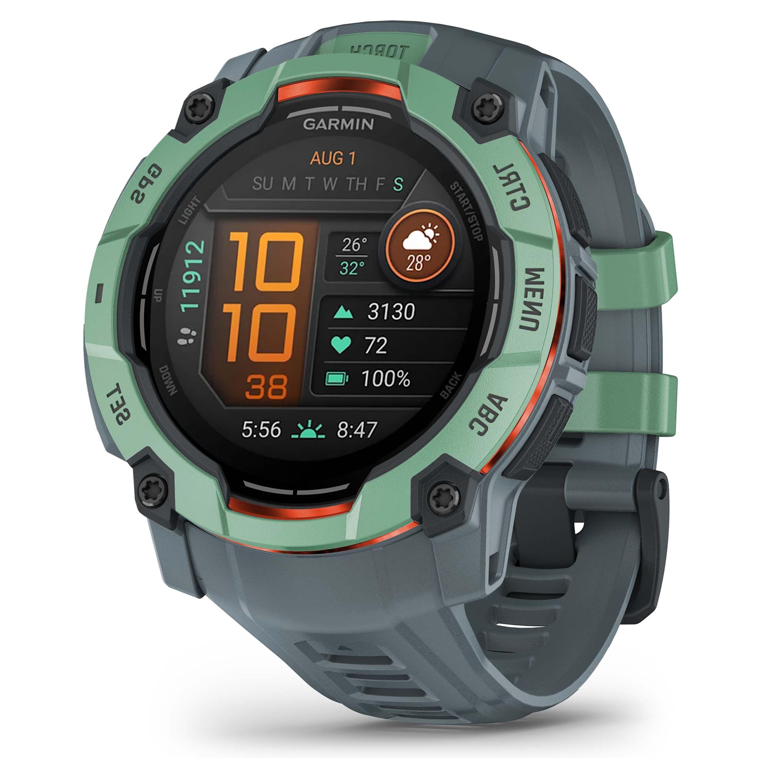 Garmin Instinct 3 Amoled 50Mm (Neo Tropic/Twilight) Rugged Outdoor Gps Smartwatch Bundle   Metal Bezel, Built In Flashlight, Lon