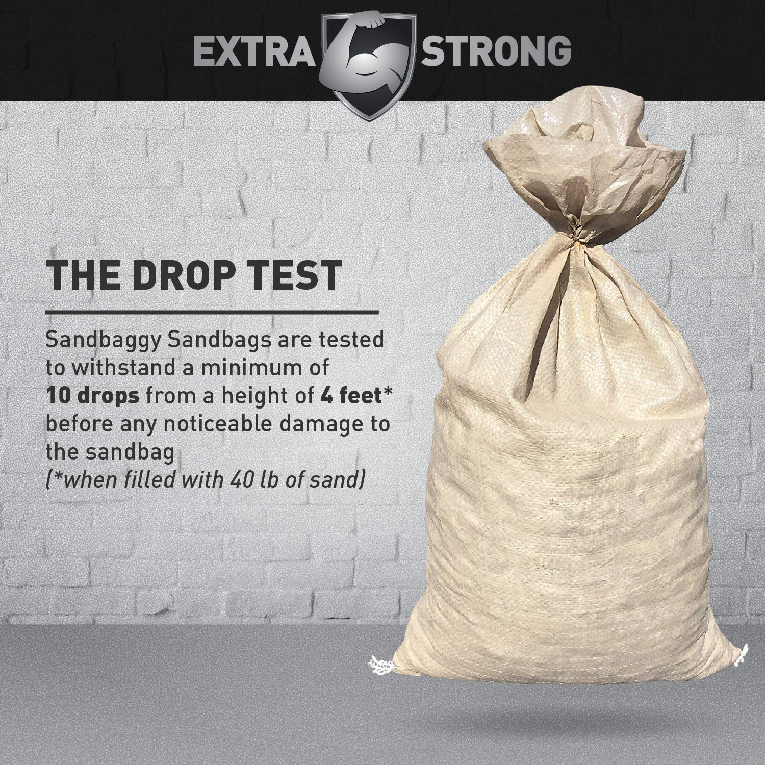 Sandbaggy Sandbags (14' X 26') | Military Grade | Protects Homes & Businesses From Flooding | Sand Bags Trusted By Us Military & Forest Service (10, Beige)