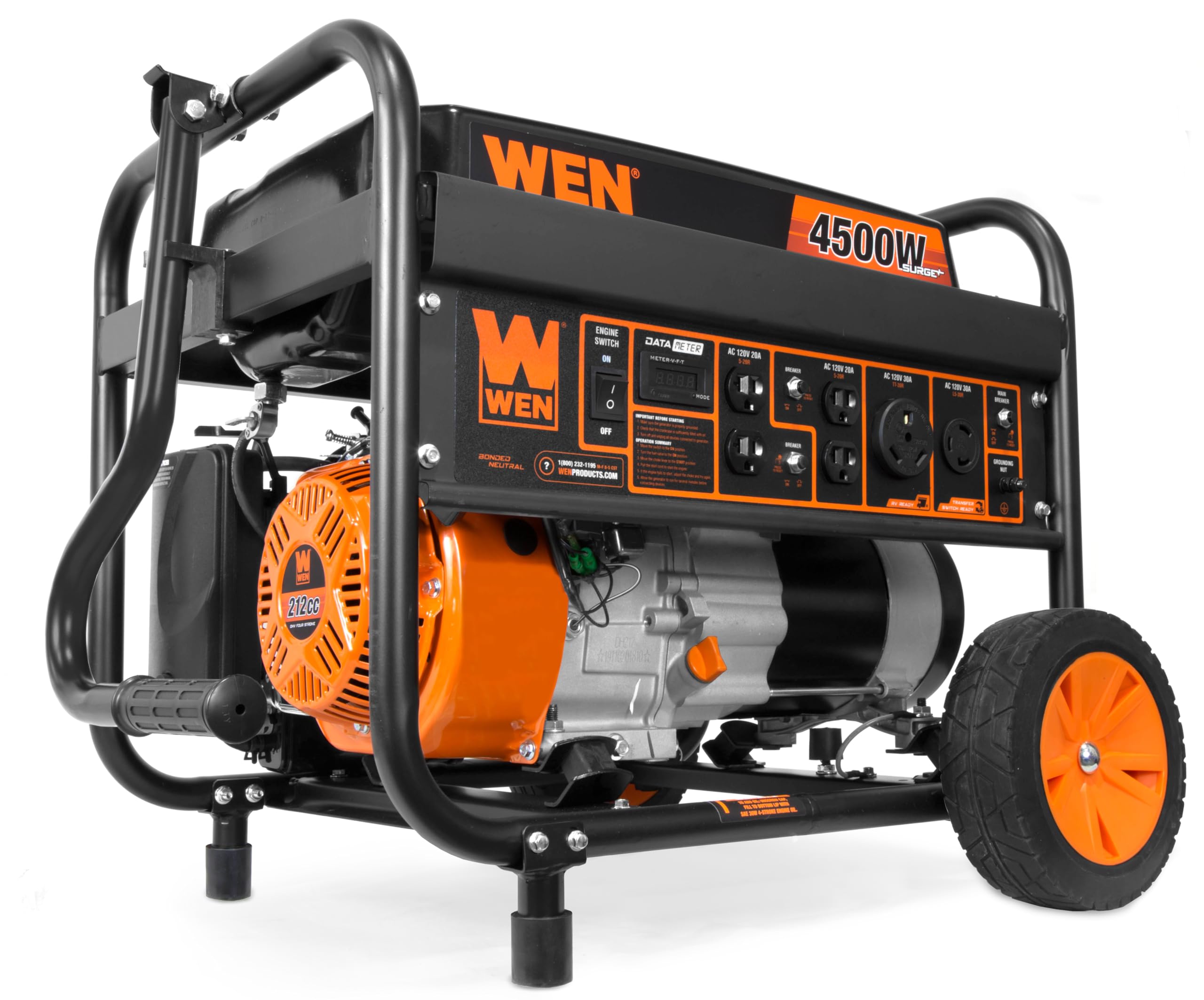 Wen Gna410 Generator Wheel And Handle Kit For Wen 4500 And 4750-Watt Generators (Black)