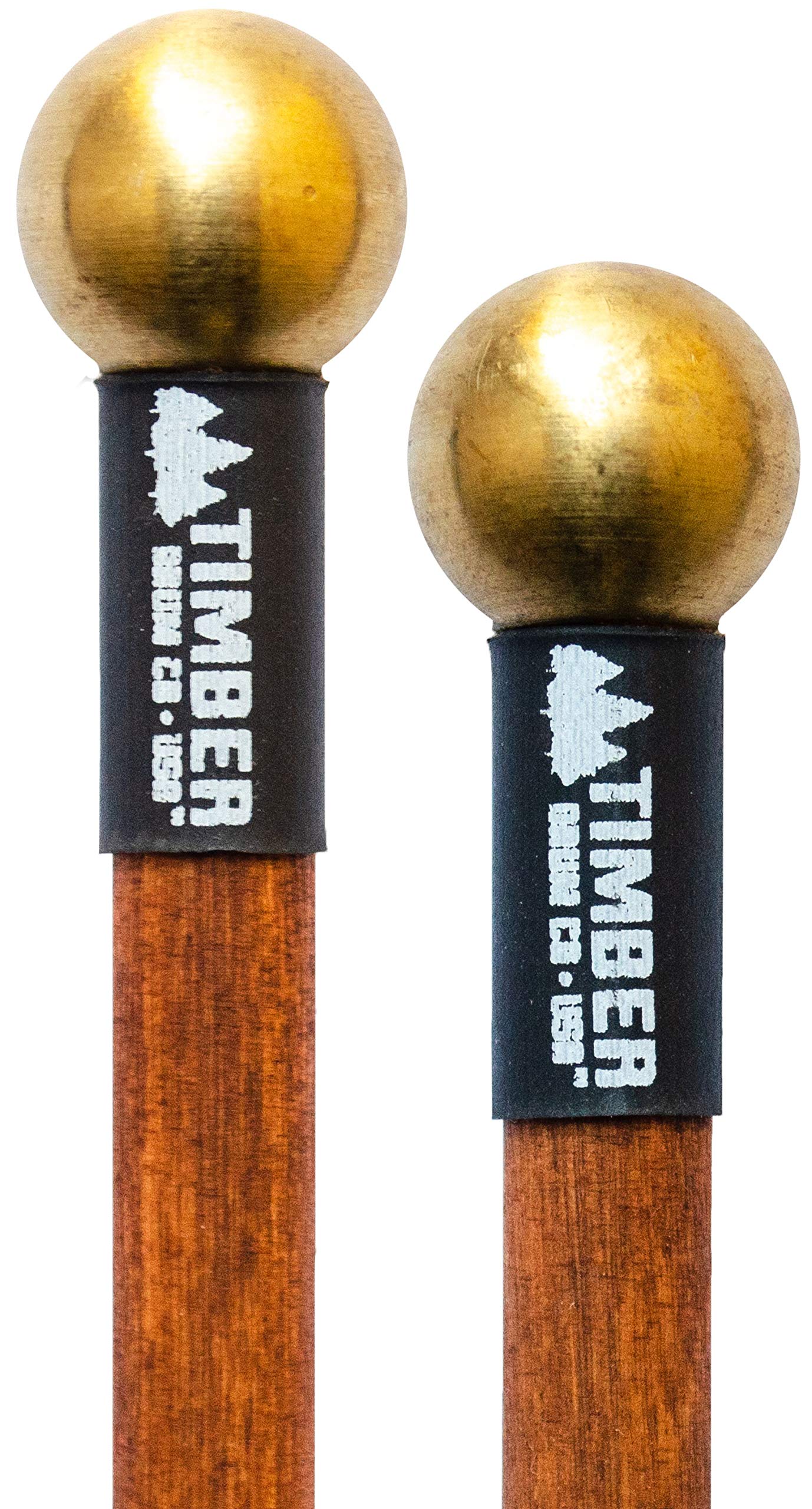 Timber Drum Company Timber Percussion Brass Pair, Mallets For Playing, Bell Tree & Crotales    Made In U.S.A.    Stained Solid B