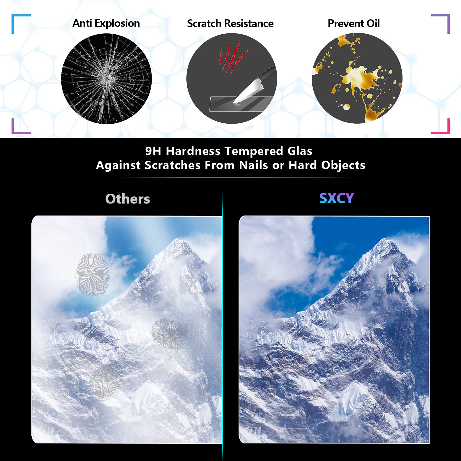 Sxcy For 2022 2023 2024 Hyundai Tucson/Santa Cruz Screen Protector 10.25 Inch For 2023 2024 Hyundai Tucson Se/Sel/Xrt/N Line/Limited Accessories 2024 Tucson/Santa Cruz Instrument Display Screen