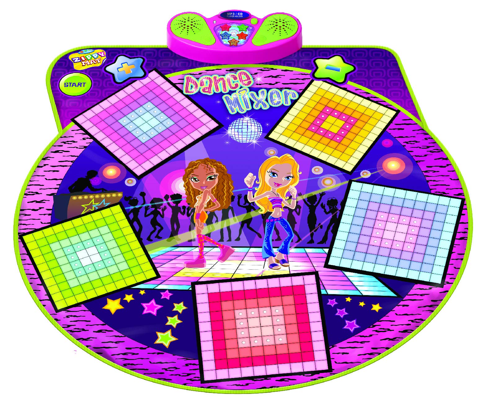 Dance Mixer Electronic Playmat   Touch Sensitive Design With Background Music  Adjustable Music Tempo Setting,Plug In Music